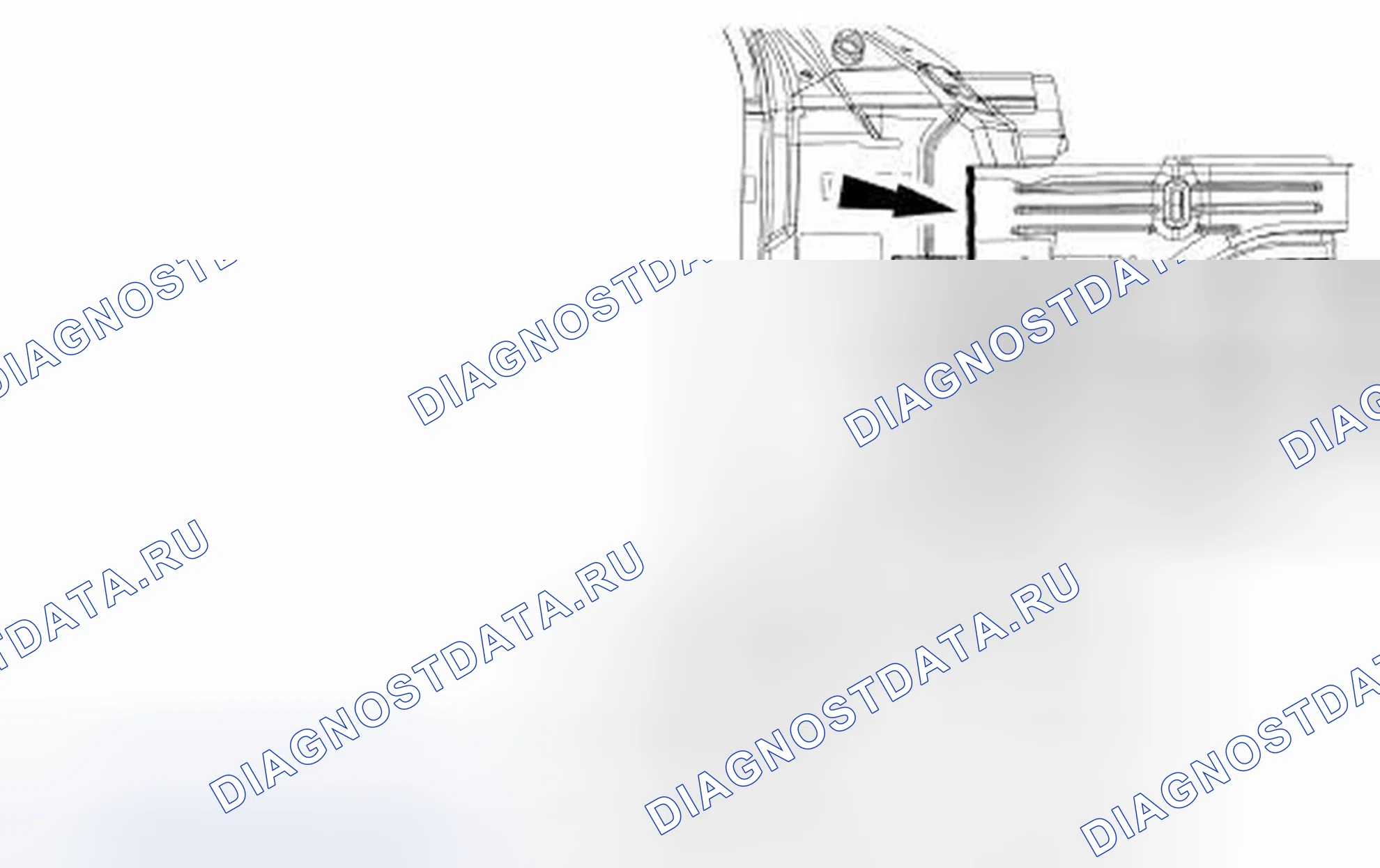 Рис. 29: Расположение армирования стойки A / внутреннего крыла. Ford Mustang V