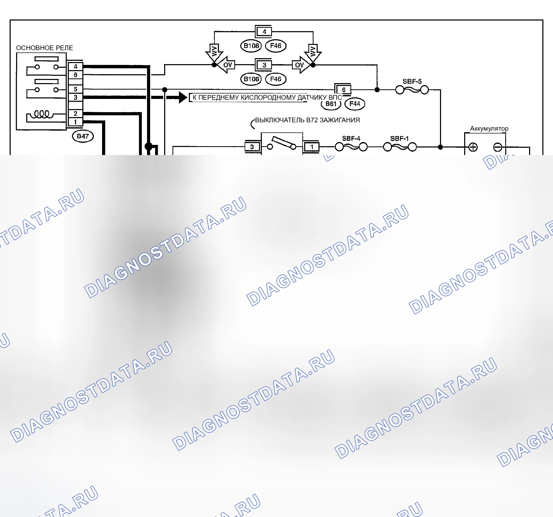 Рис. 1914: электросхема. Subaru Outback BP