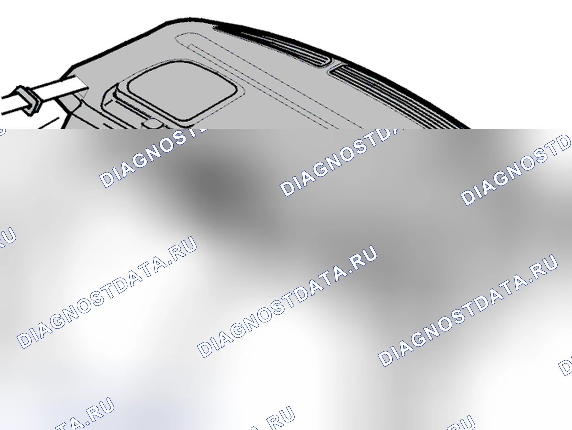 Рис. 98: Полка для посылок, замена. Volvo V70 II