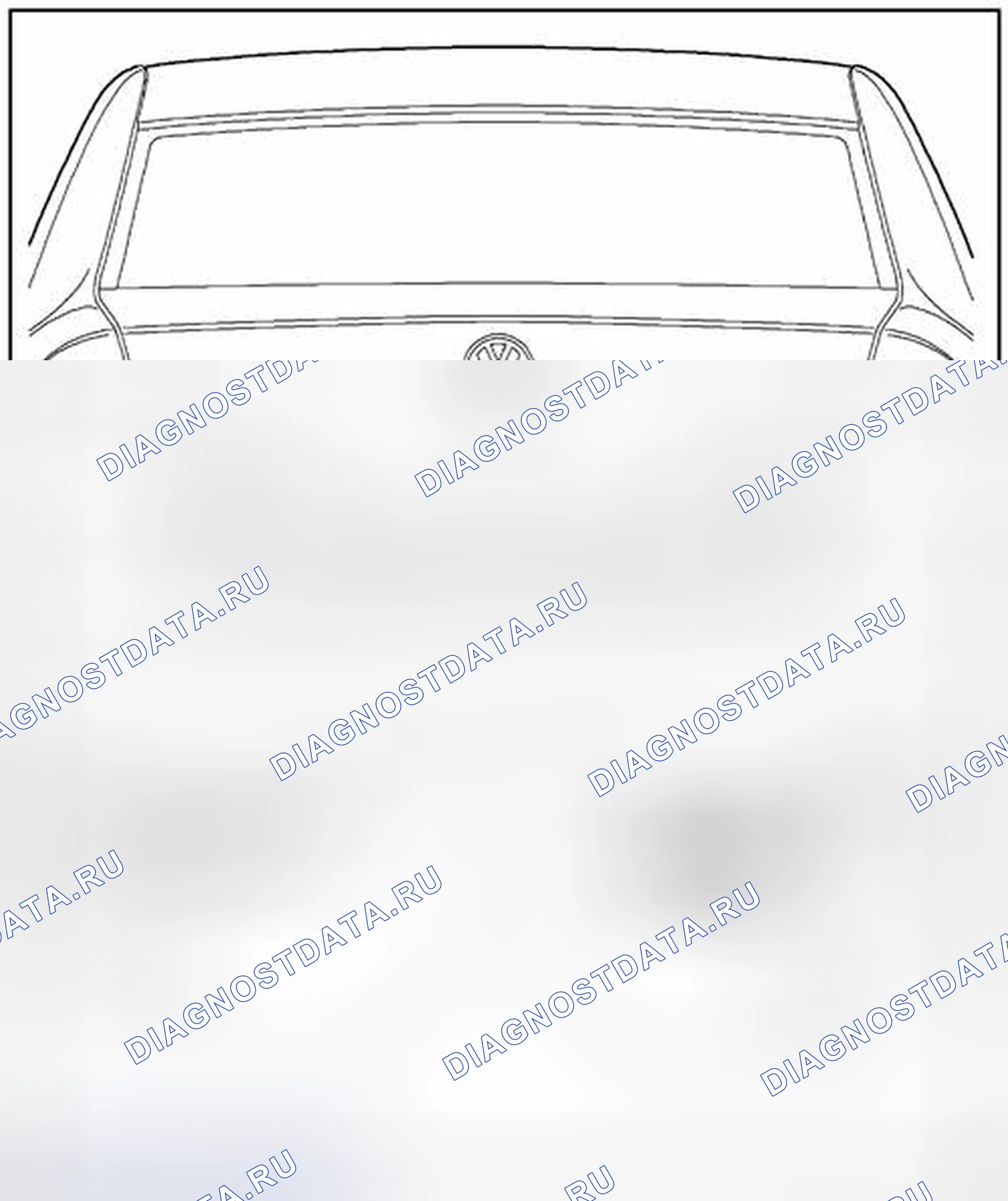 Рис. 63: РАЗМЕРЫ ЗАДНЕЙ ТАБЛИЧКИ. Volkswagen Jetta V