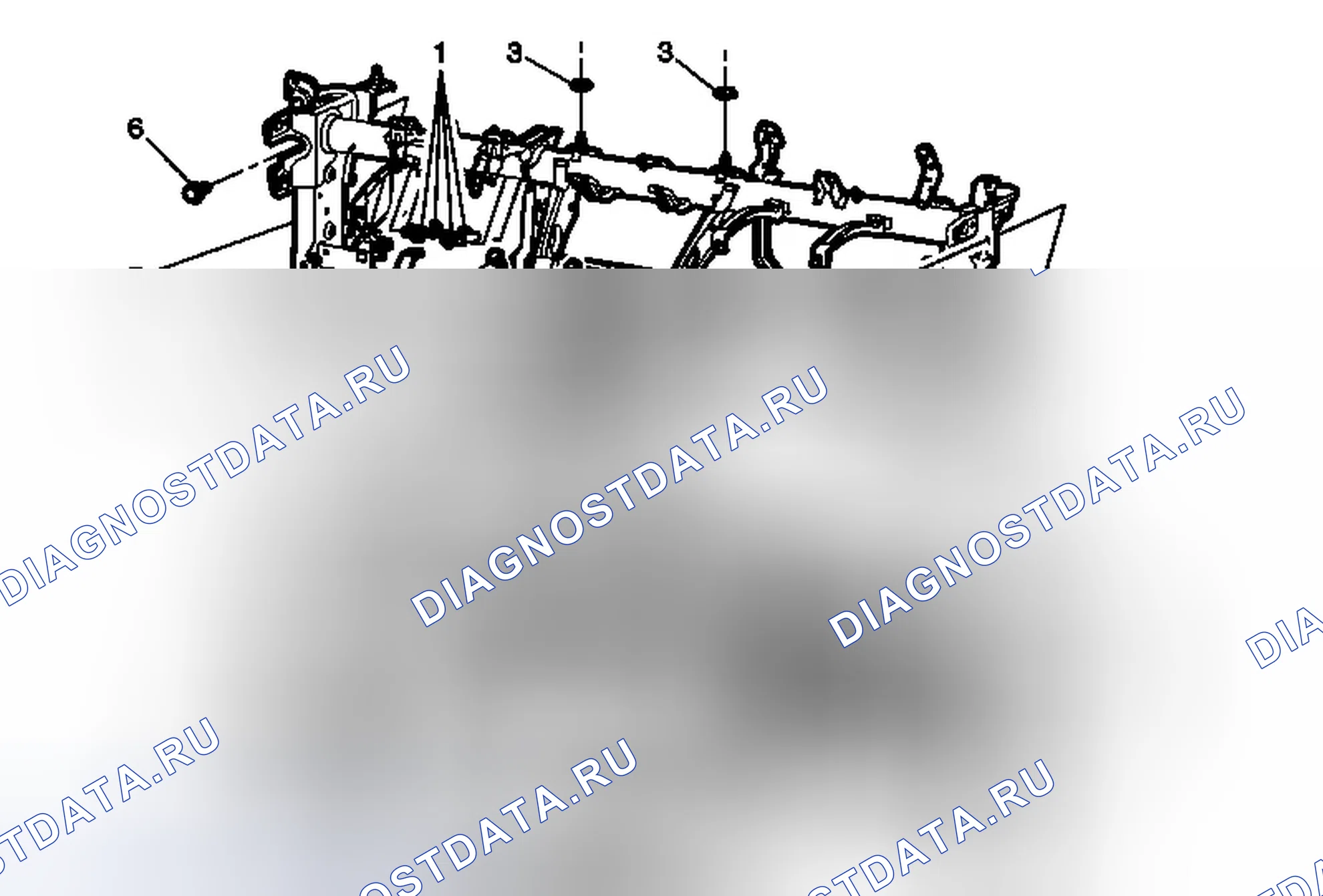 Рис. 59: Стяжная планка приборной панели. Chevrolet Volt I