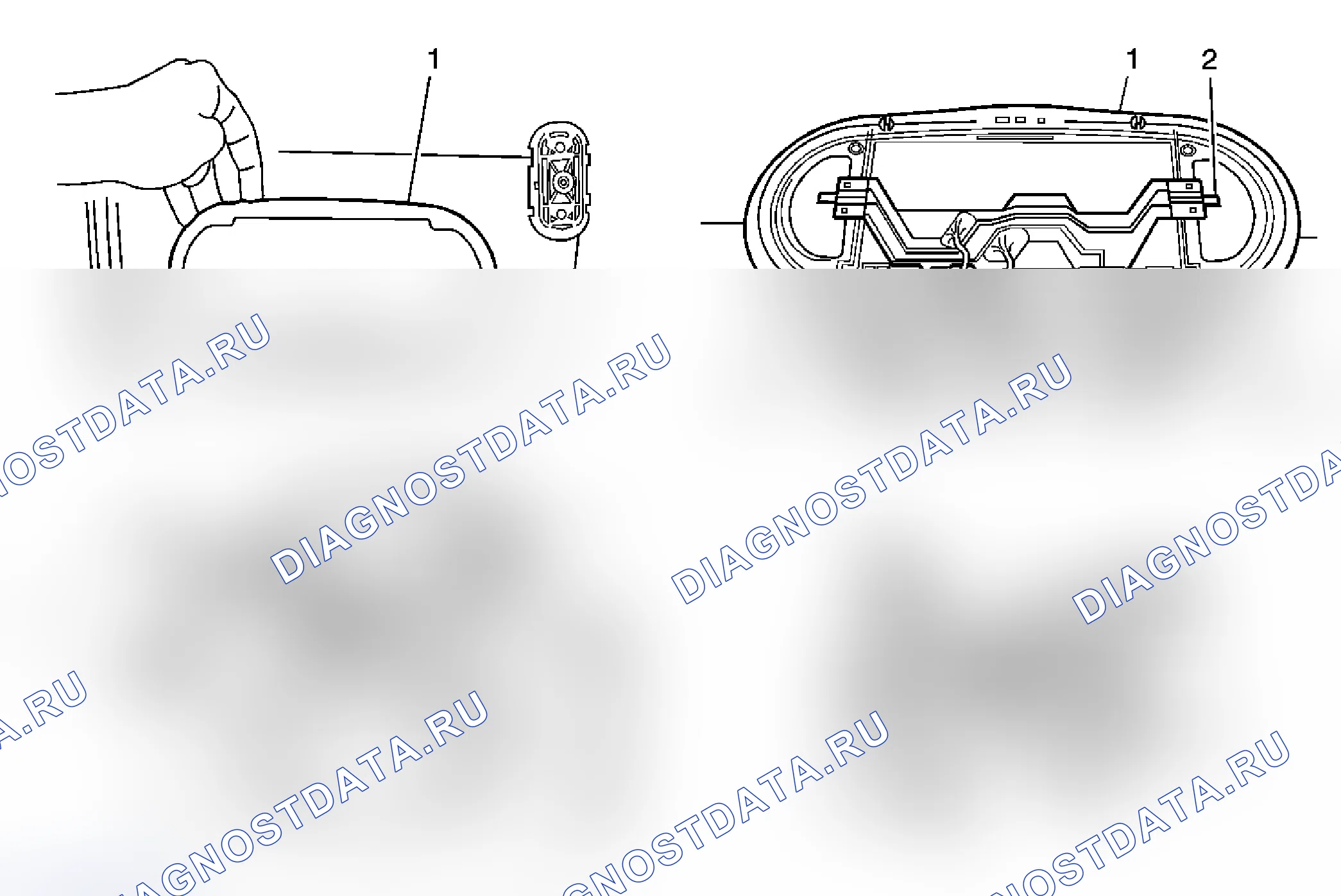 Рис. 10: Замена зеркала тщеславия (со светом). Pontiac G6 I final