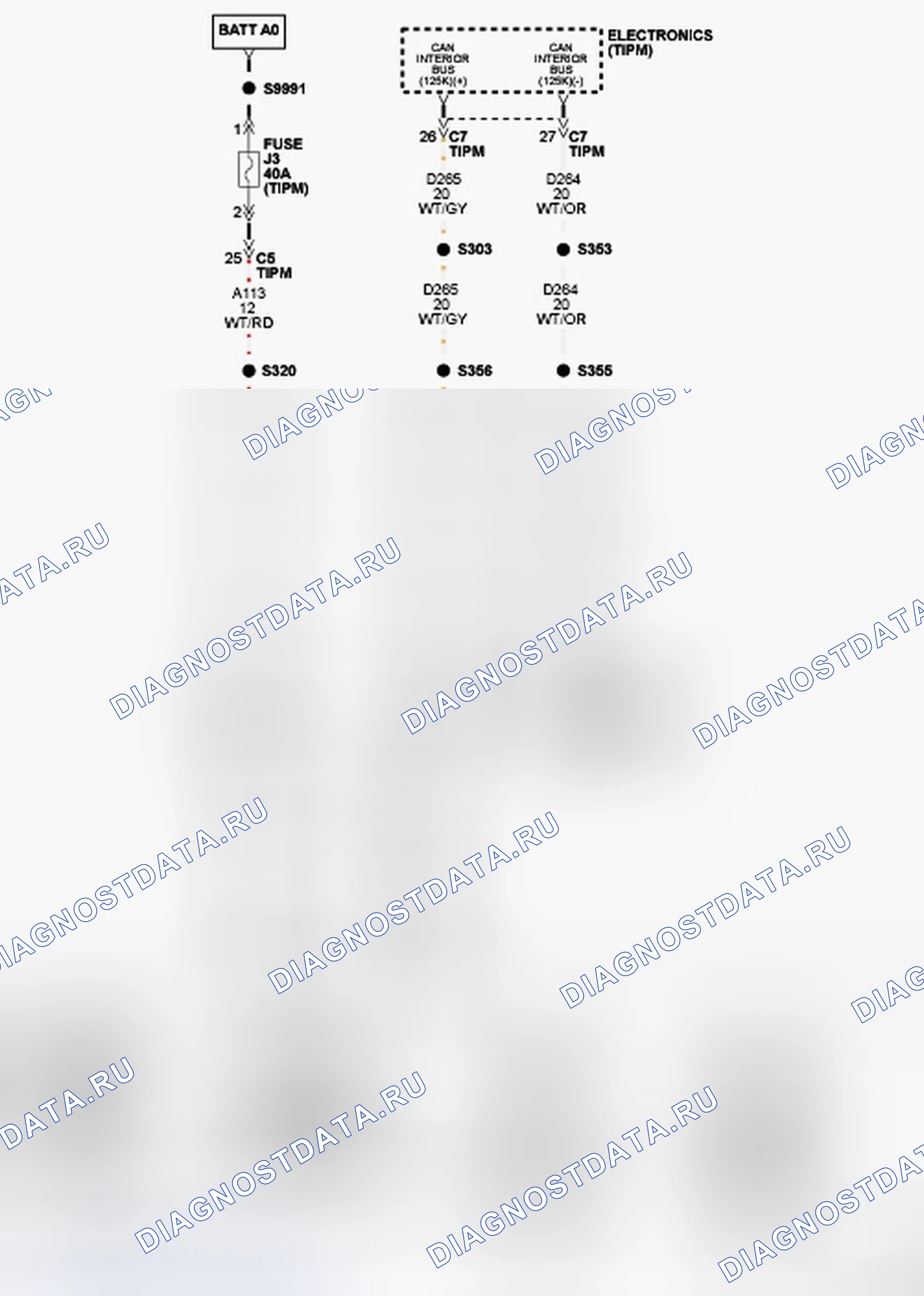 Рис. 68: ОТСУТСТВИЕ ОТВЕТА ОТ DMRL (МОДУЛЬ ЛЕВОЙ ЗАДНЕЙ ДВЕРИ). Chrysler Town & Country V рестайлинг