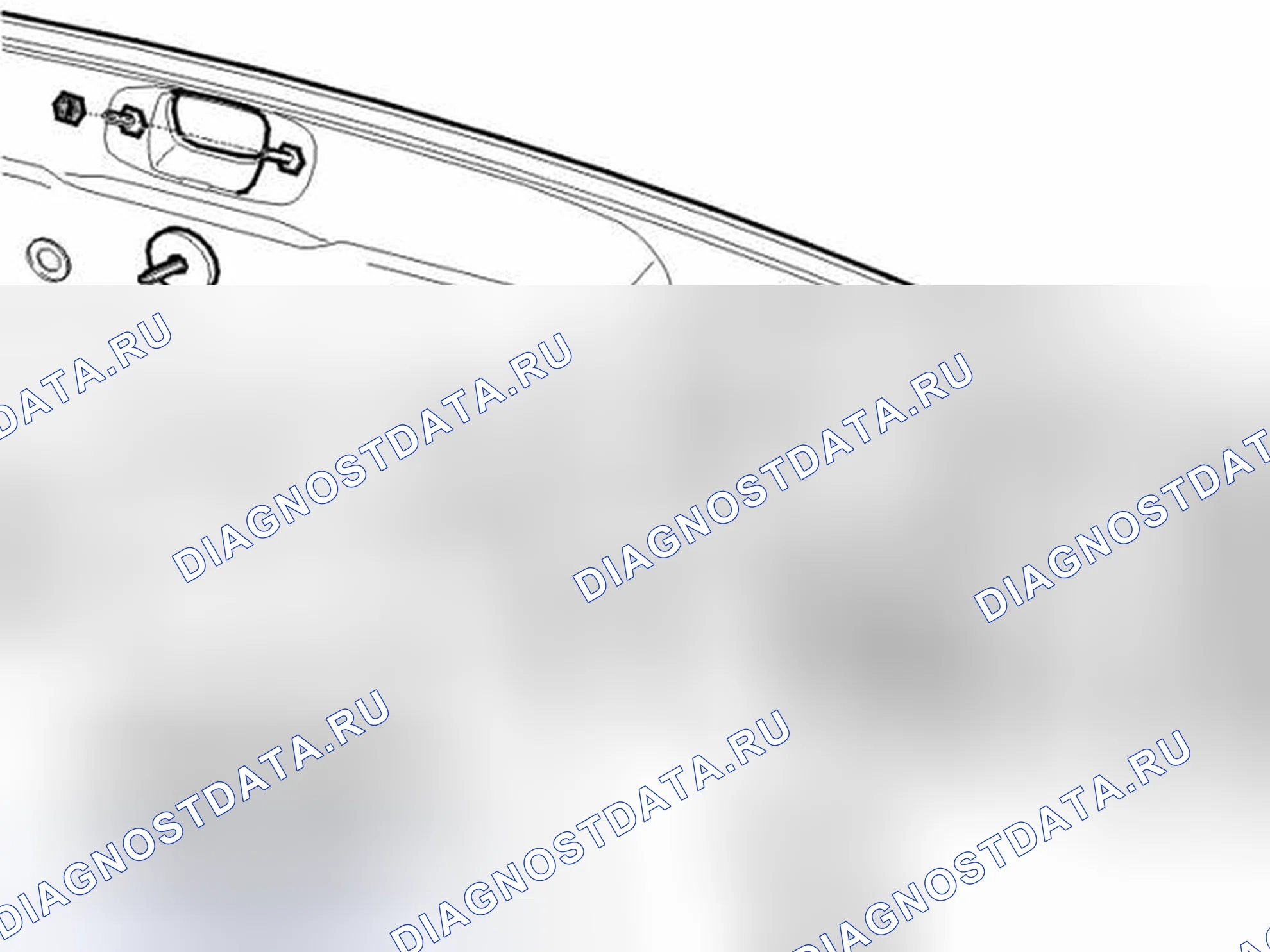 Рис. 47: Удаление блока задней лампы в двери багажника. Volvo V40 I рестайлинг