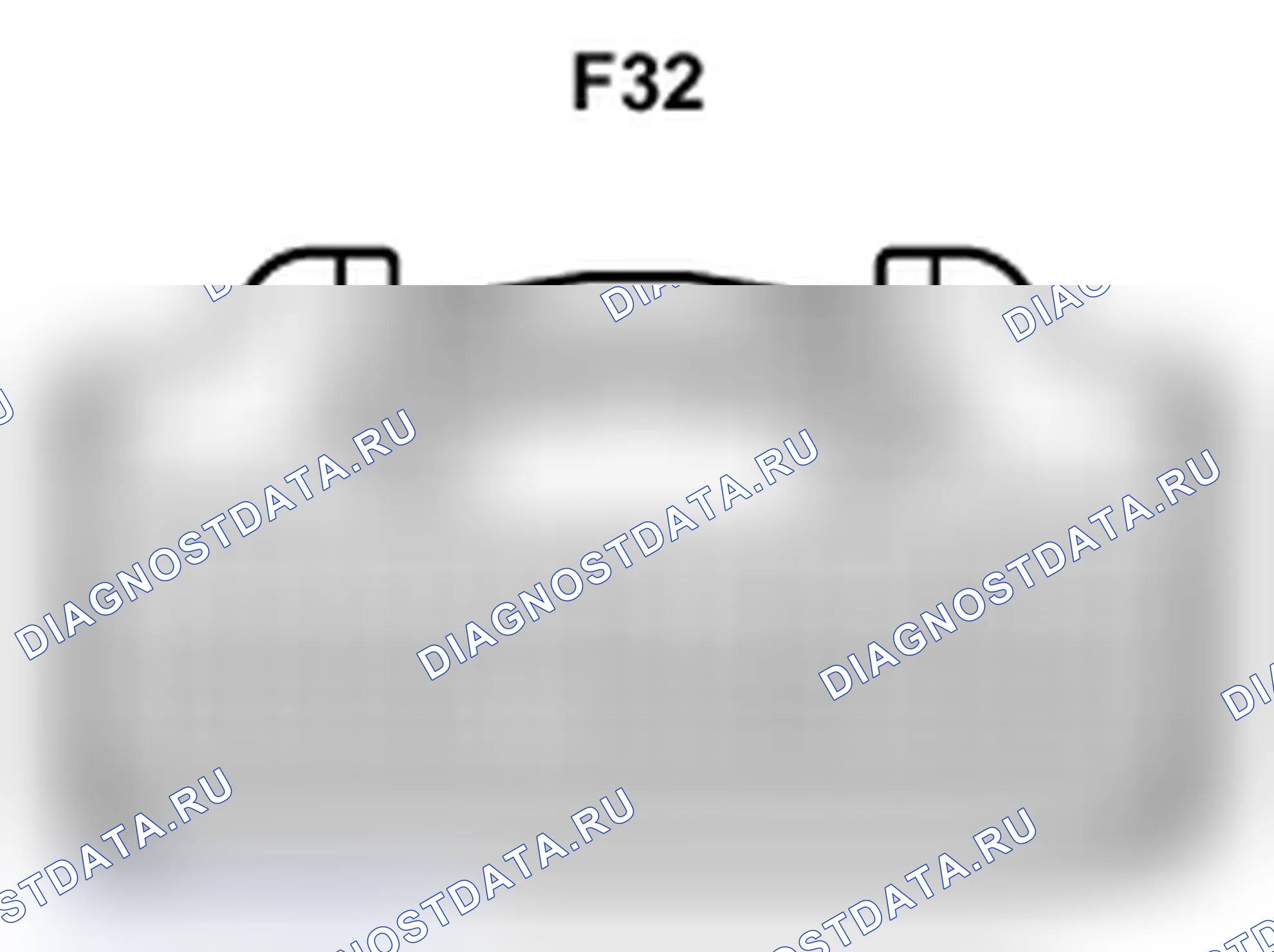 Рис. 637: Вид с торца соединителя ЭБУ навигации (F32). Toyota Land Cruiser 200
