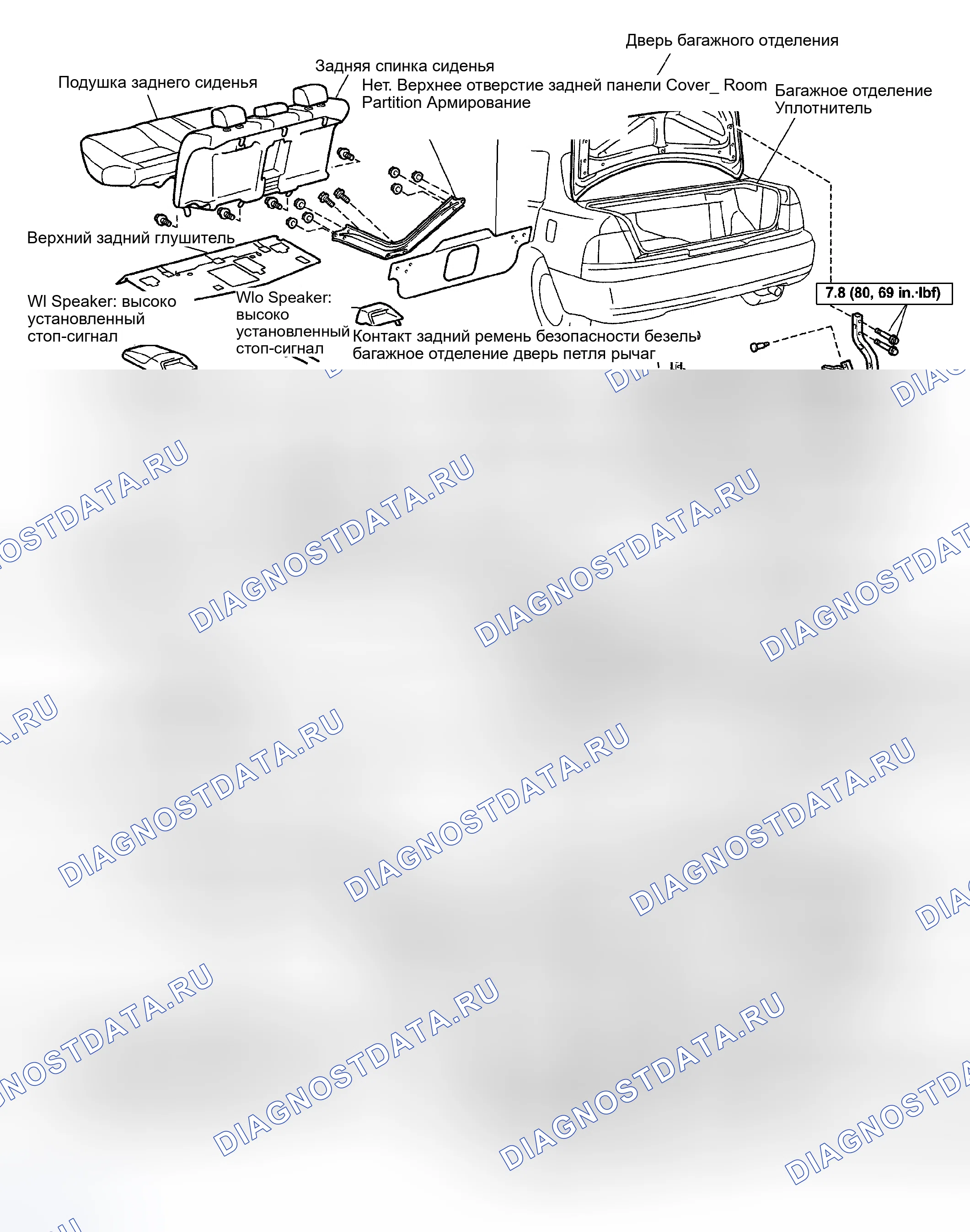 Рис. 5: КОМПОНЕНТЫ. Toyota Avalon XX20 рестайлинг