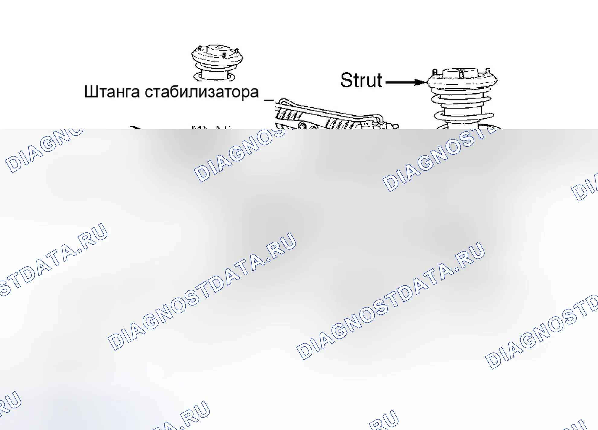 Рис. 1: ОПИСАНИЕ передней подвески. Chrysler 300M I