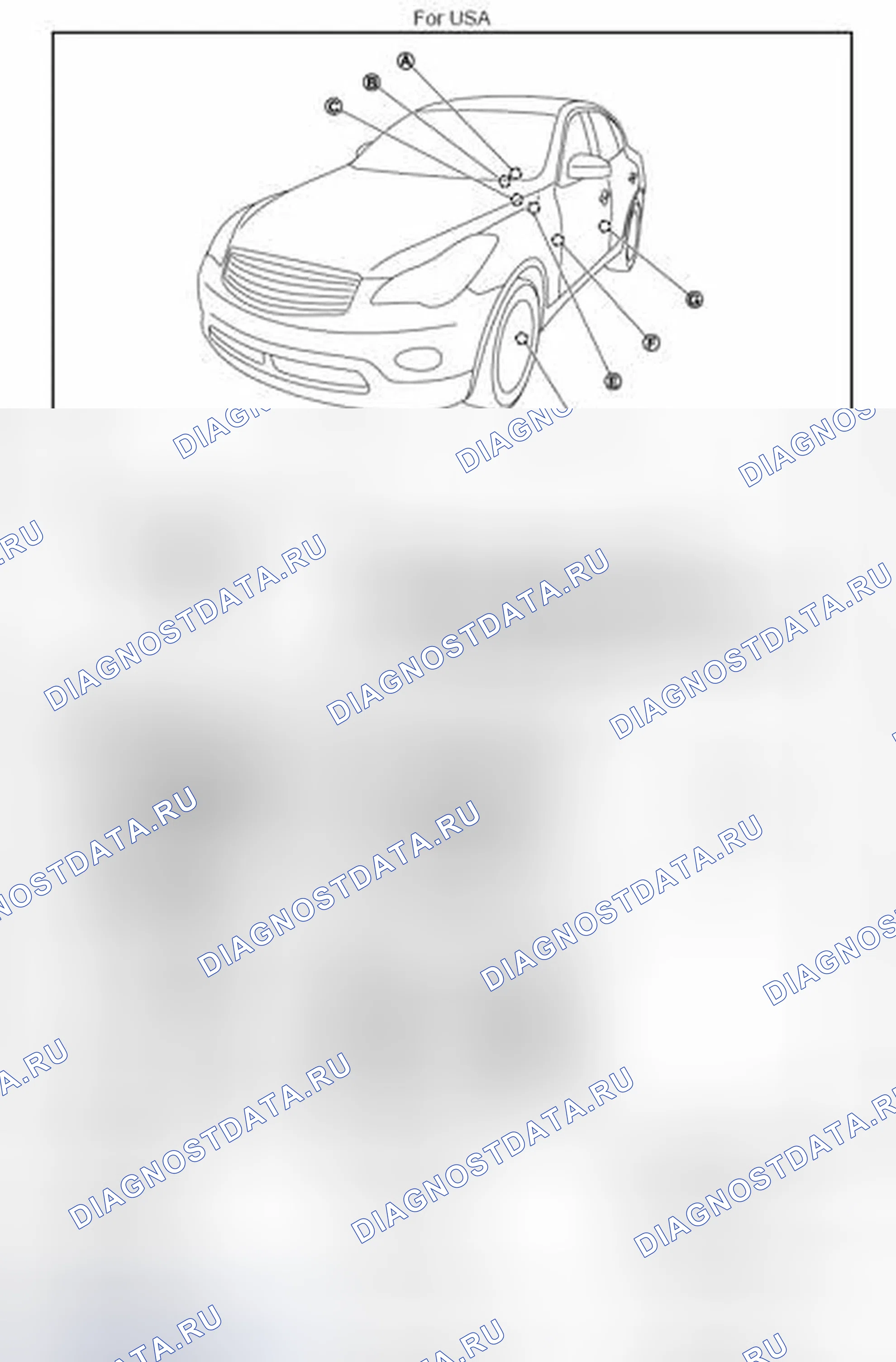 Рис. 7: Расположение компонентов. Infiniti EX35 I