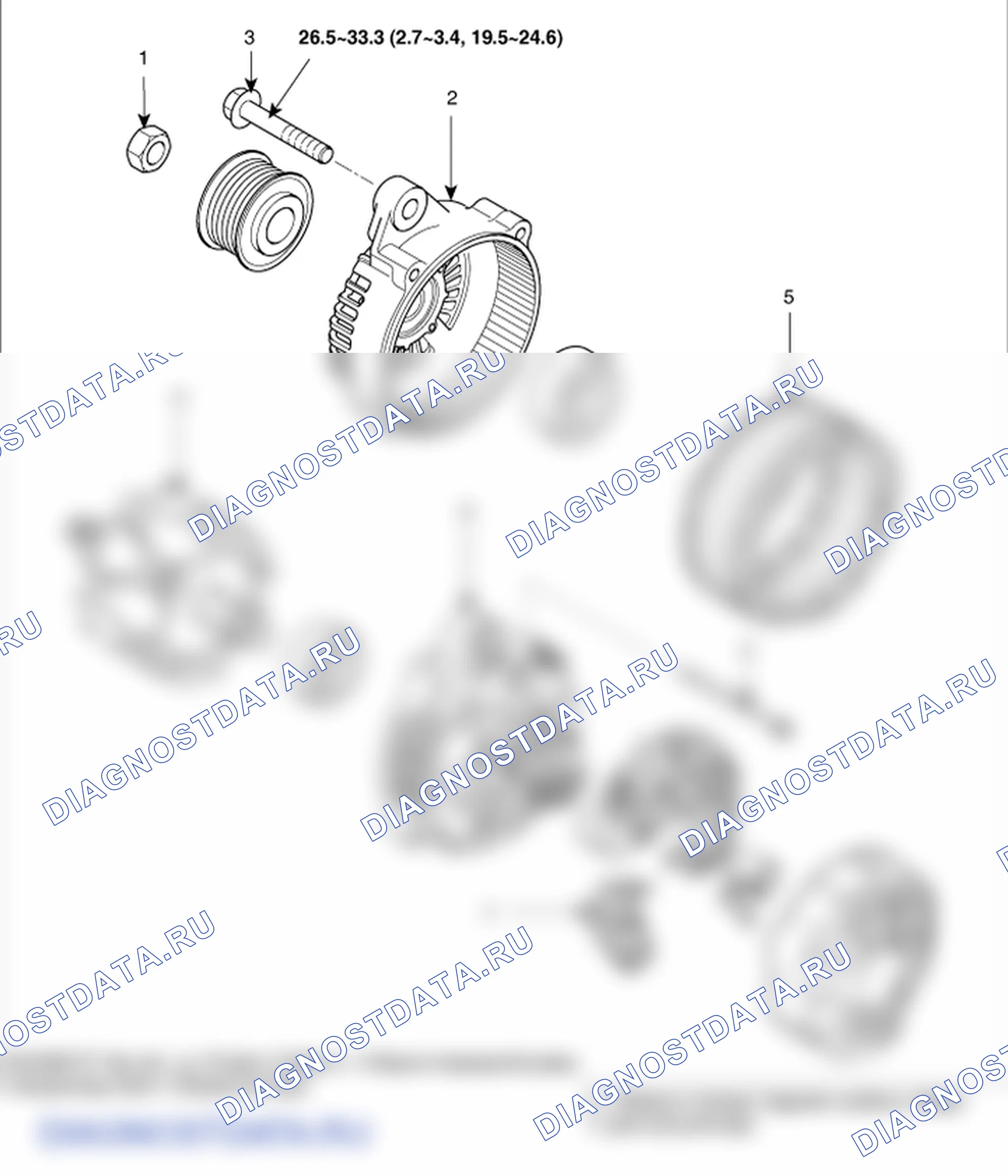 Детали генератора. Hyundai Santa Fe CM
