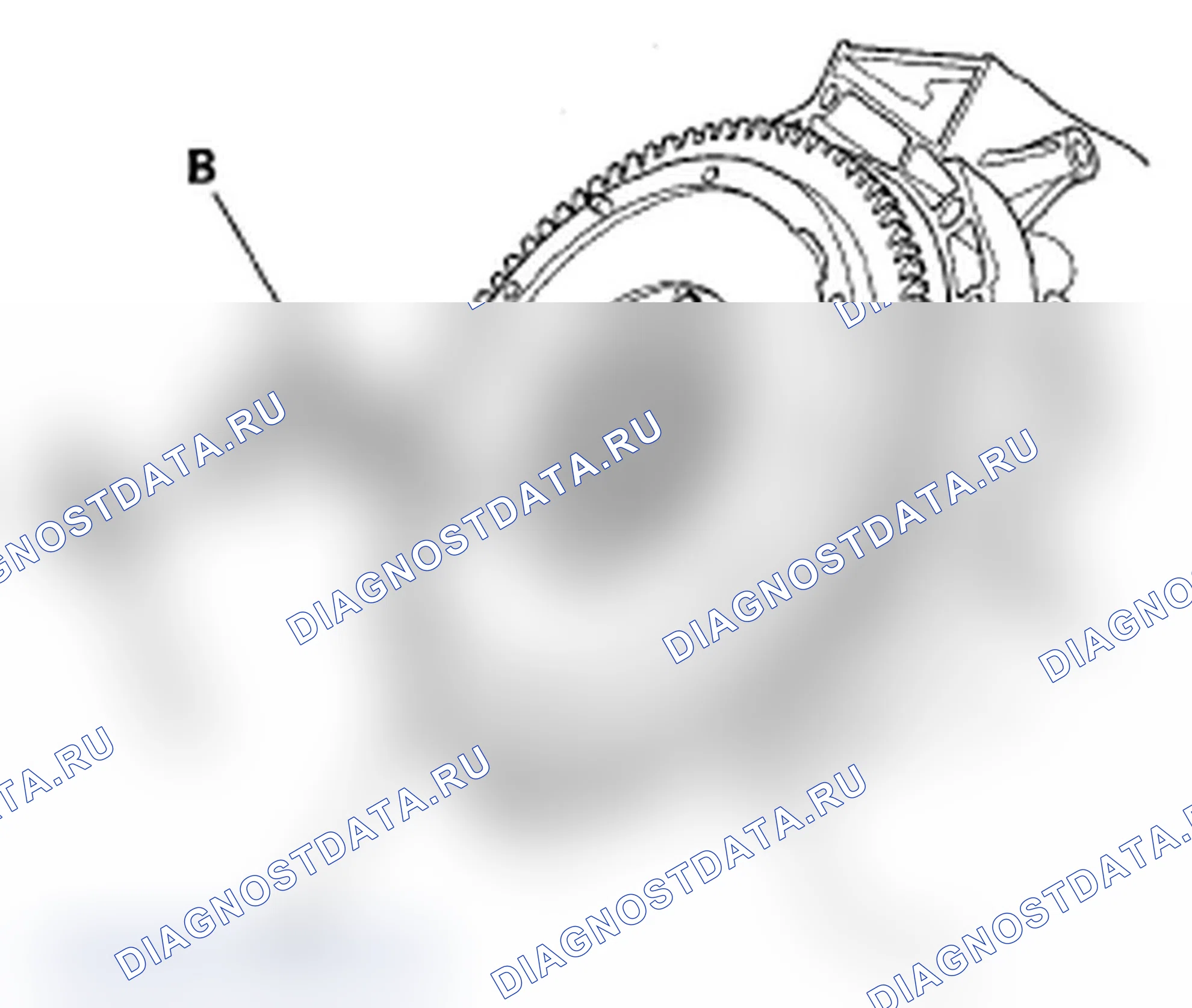 Рис. 48: Проверка маховика и направляющего подшипника. Acura TL III рестайлинг