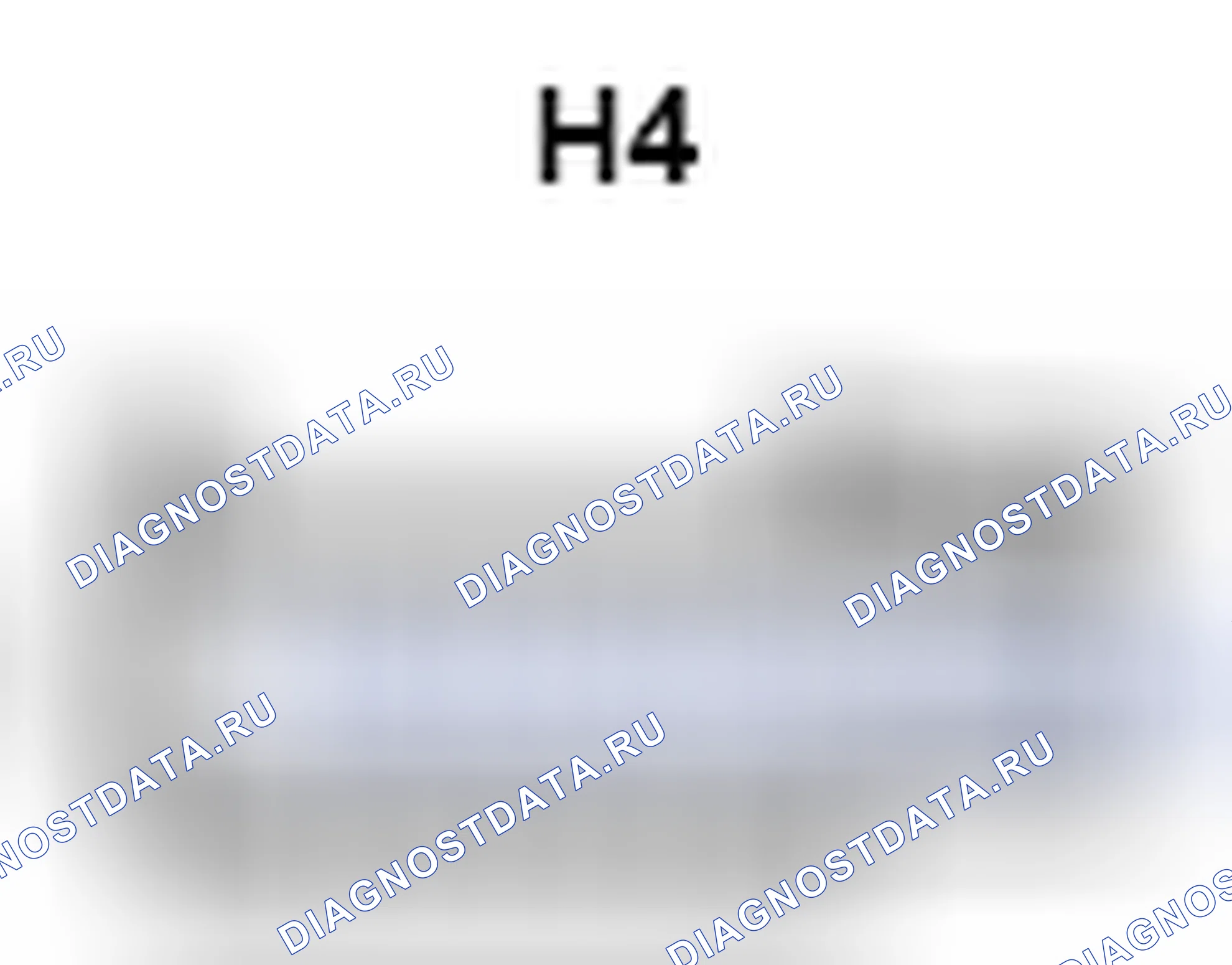 Рис. 427: Вид спереди разъема правого громкоговорителя No2 в сборе (H4). Toyota Matrix E140