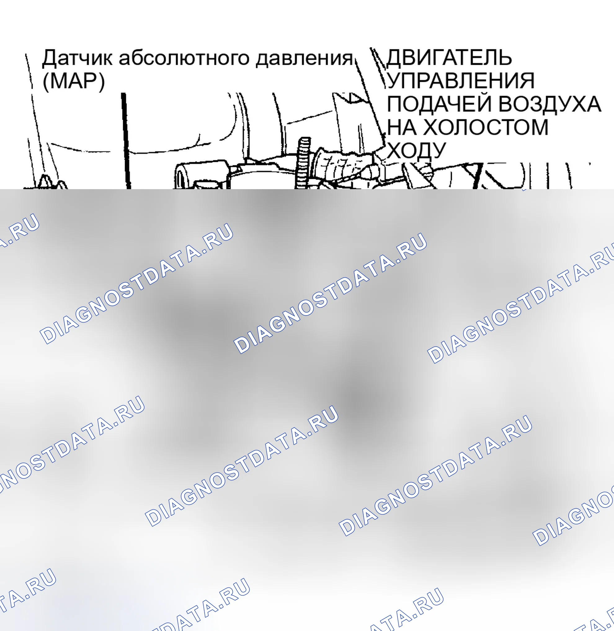 Рис. 15: ВОЗДУШНЫЙ РЕГУЛИРУЮЩИЙ КЛАПАН ХОЛОСТОГО ХОДА, КАРТА И РАСПОЛОЖЕНИЕ ДАТЧИКОВ Tp (5.9L). Dodge Pickup R1500 