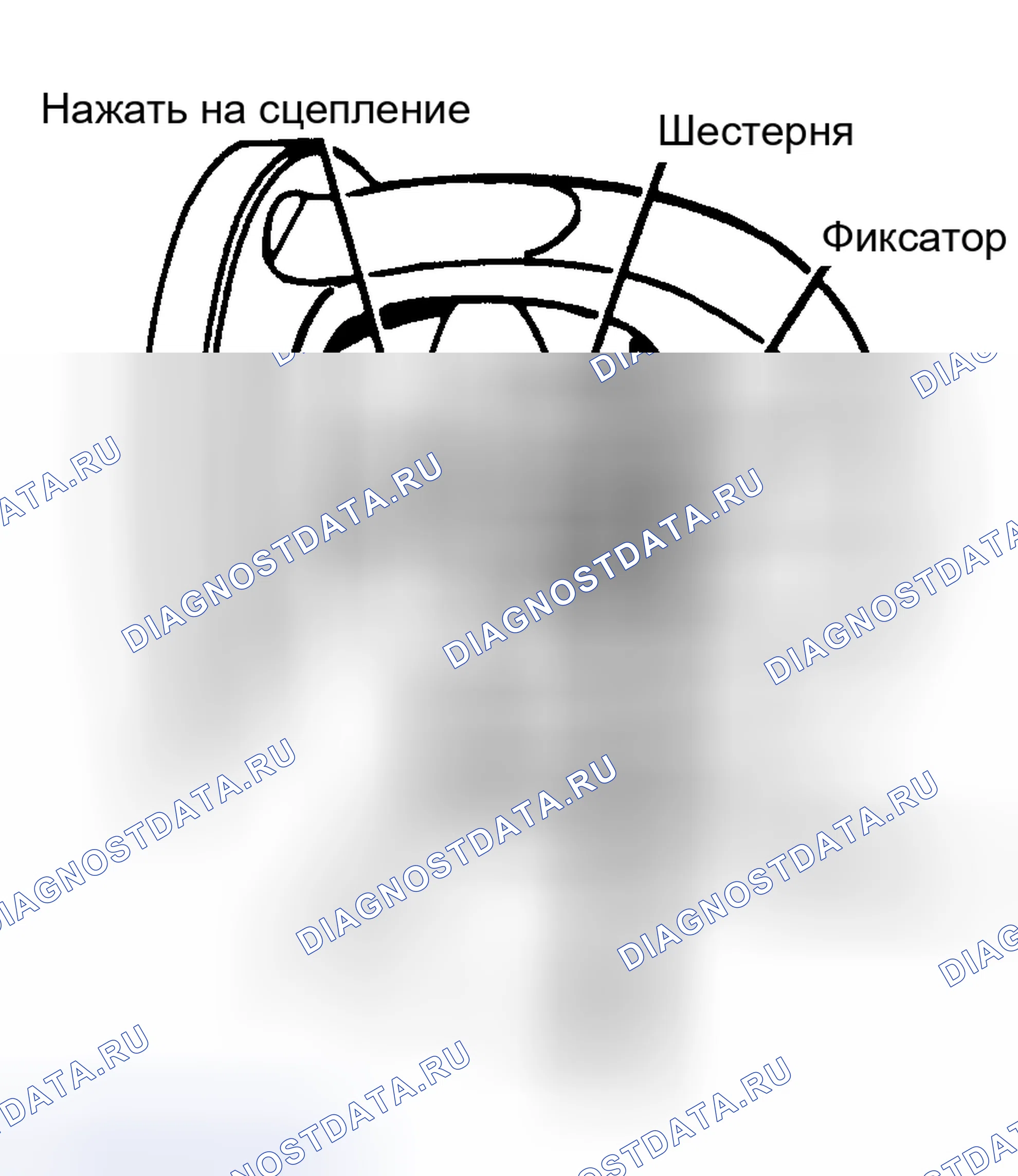 Рис. 4: Проверка люфта на конце шестерни. Pontiac Grand AM III