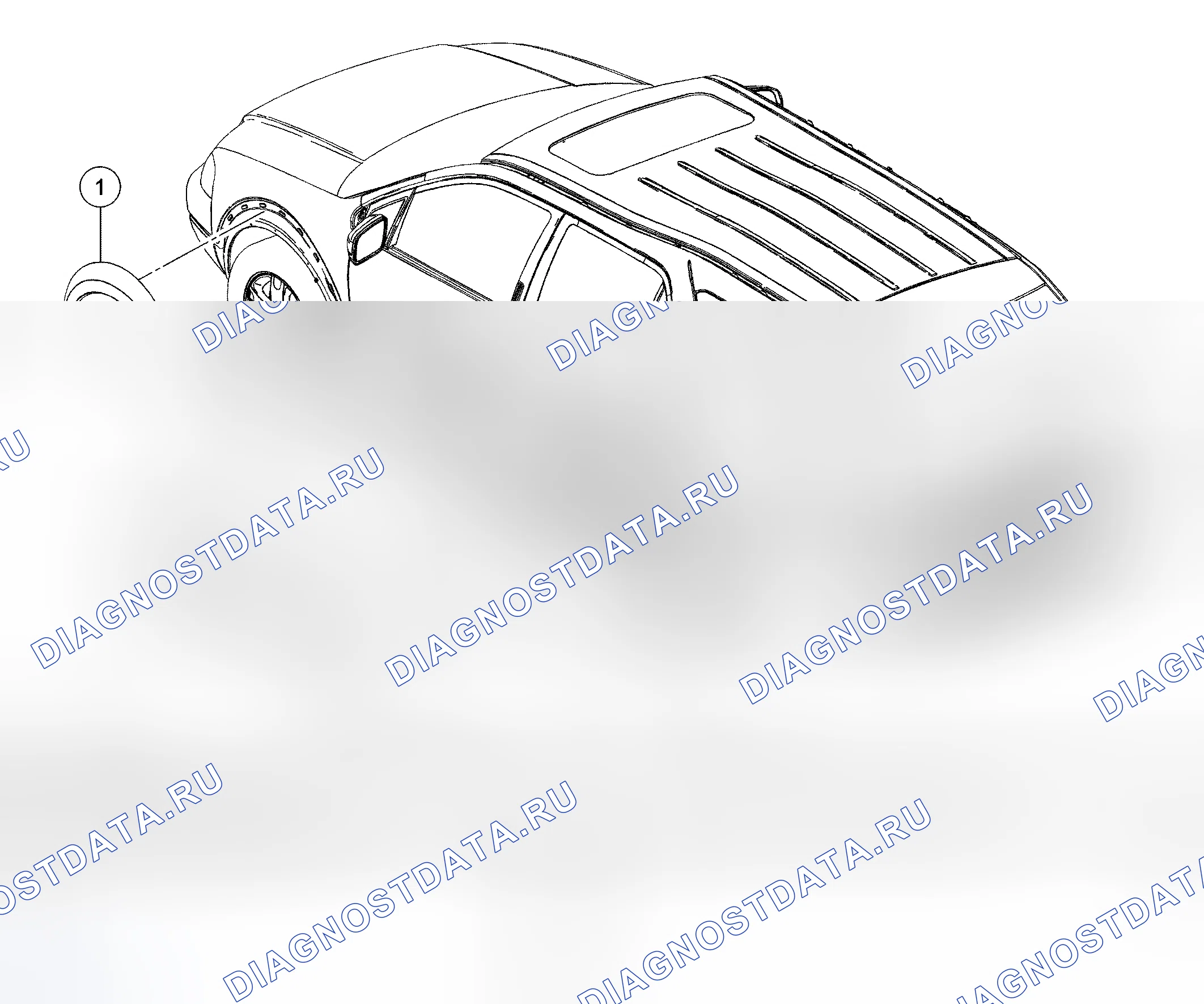 Рис. 12: Внешняя облицовка - разнесенный вид. Ford Five Hundred I