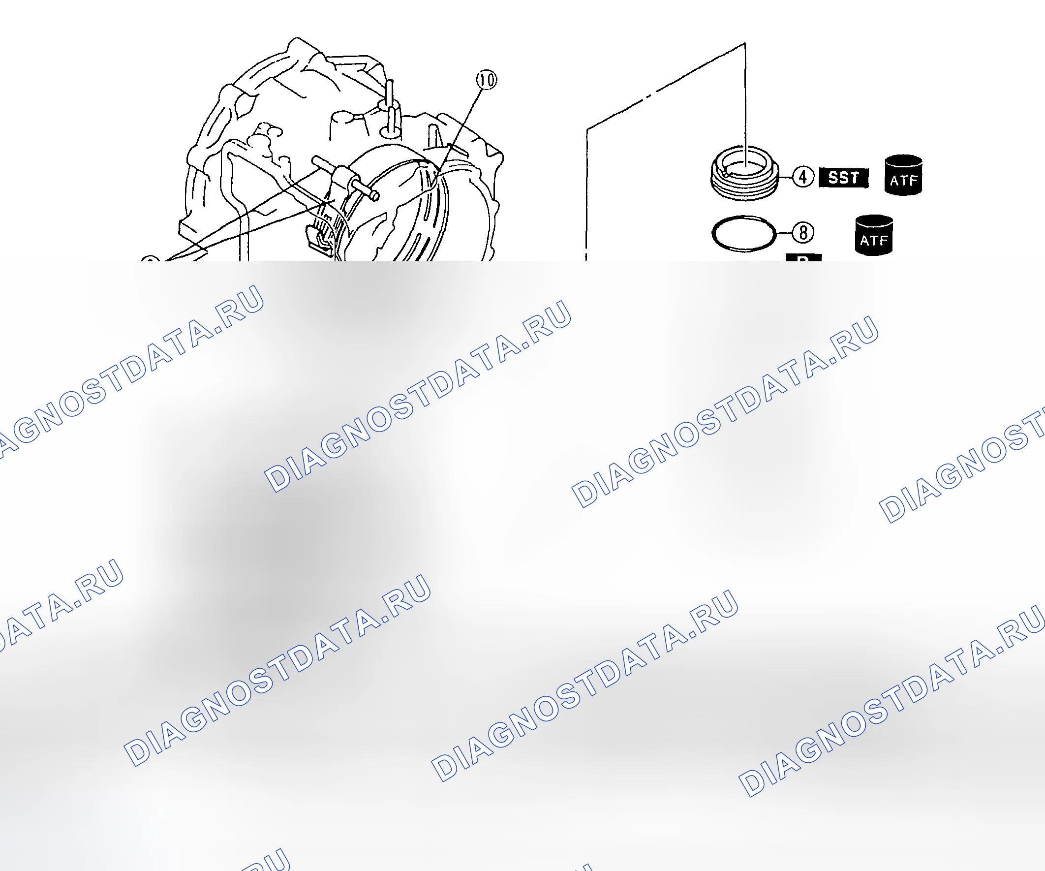 Рис. 109: 2-4 РАЗБОРКА ТОРМОЗНОЙ ЛЕНТЫ. Mazda MPV II
