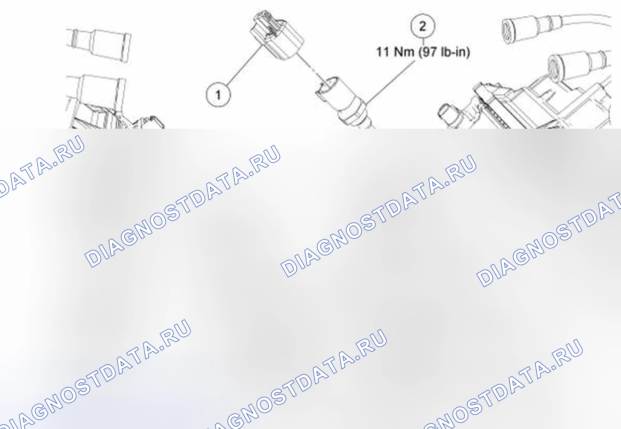 Рис. 33: Датчик температуры головки цилиндра (CHT). Ford F-150 XII
