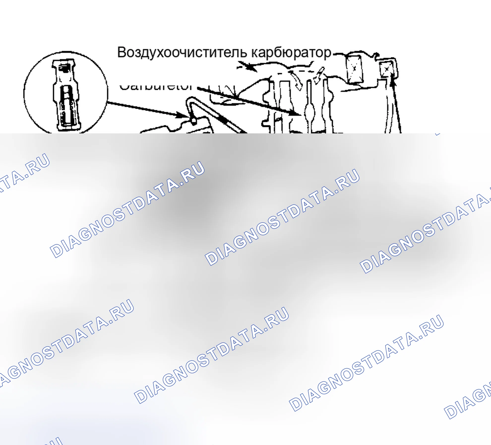 Рис. 4: Система вентиляции картера (Accord - кроме моделей SEi). Honda Prelude II