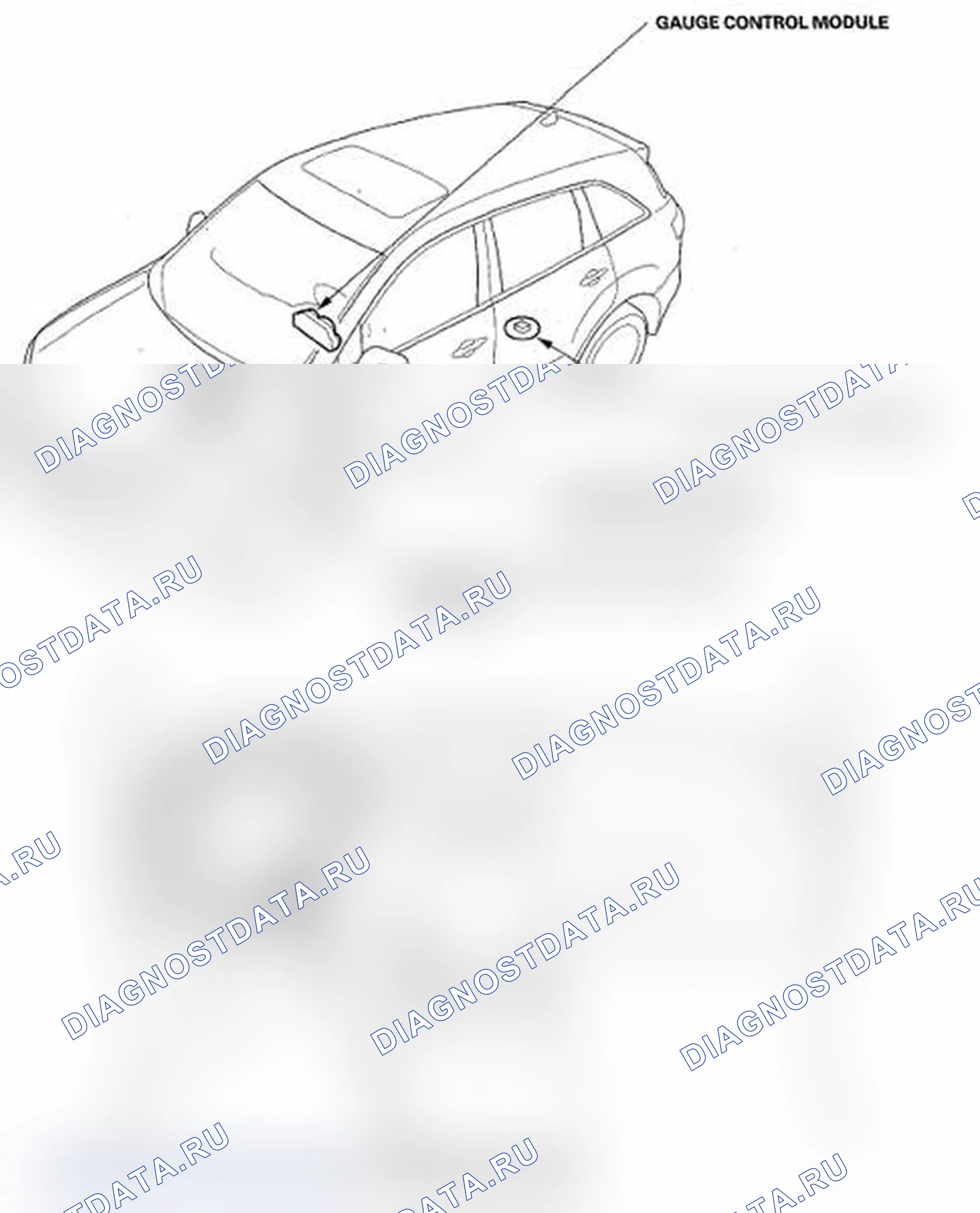 Рис. 1: Указатель расположения компонентов. Acura MDX II