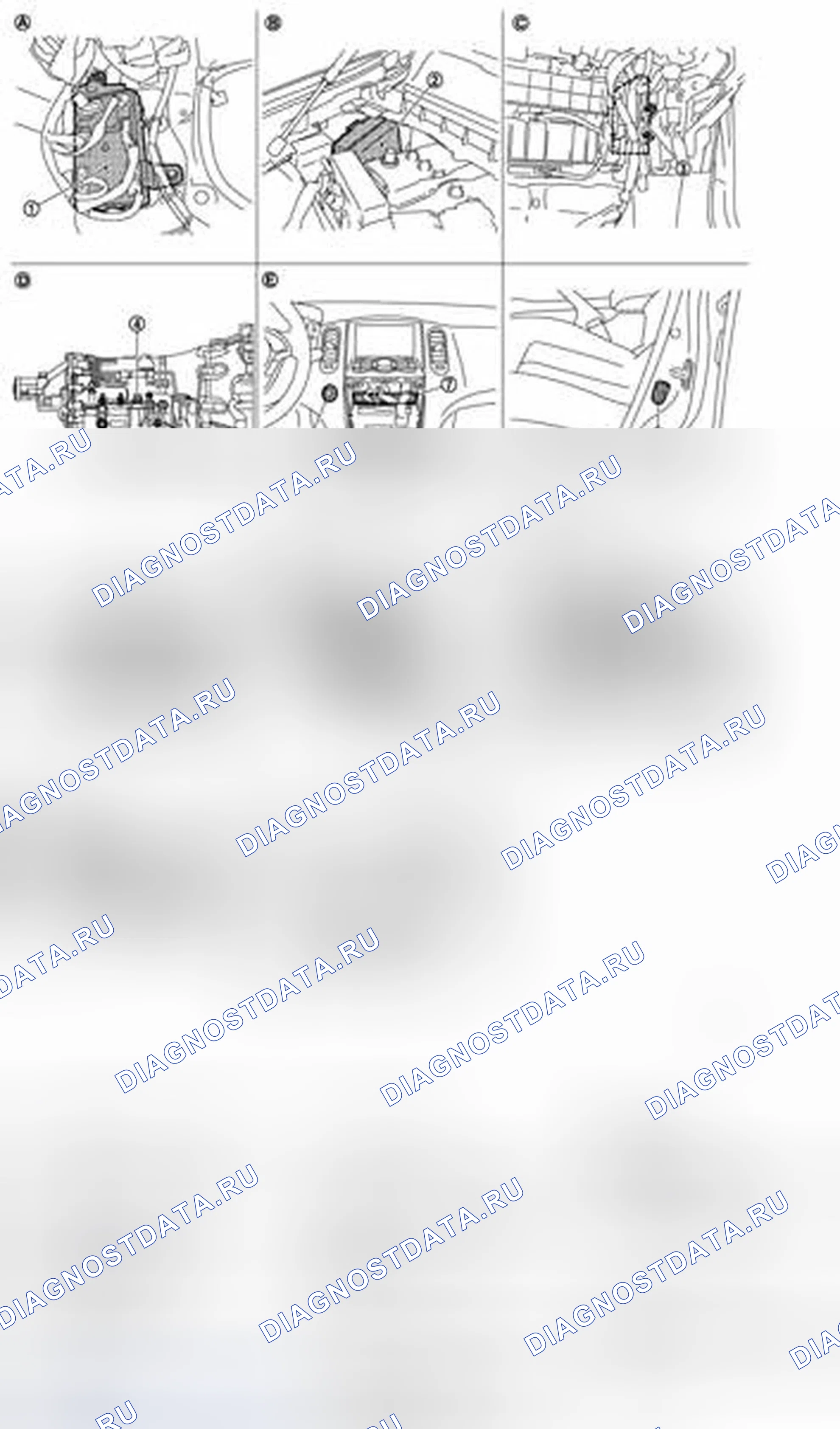 Рис. 251: Расположение компонентов. Infiniti FX50 II