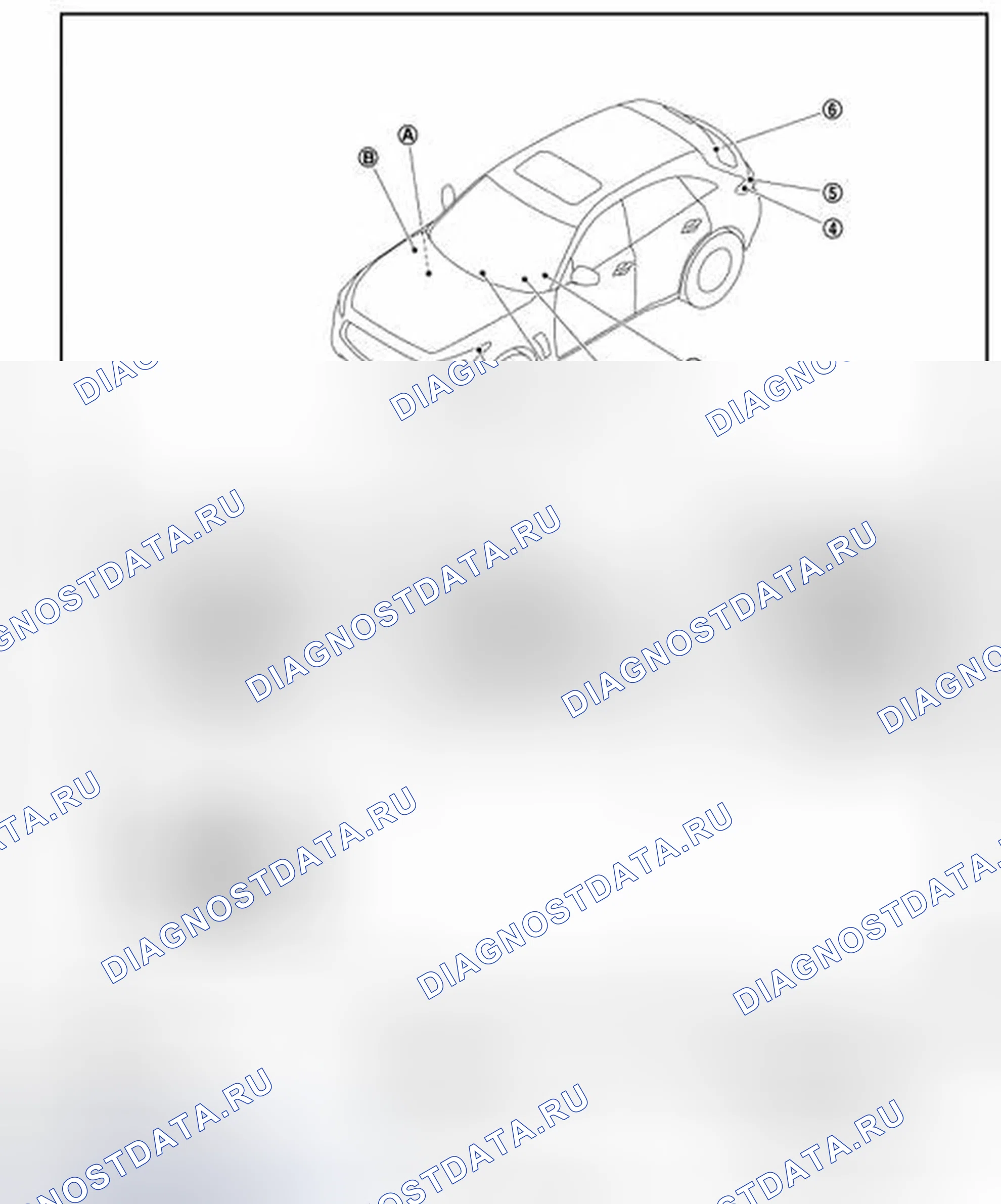 Рис. 13: Расположение компонентов. Infiniti FX50 II