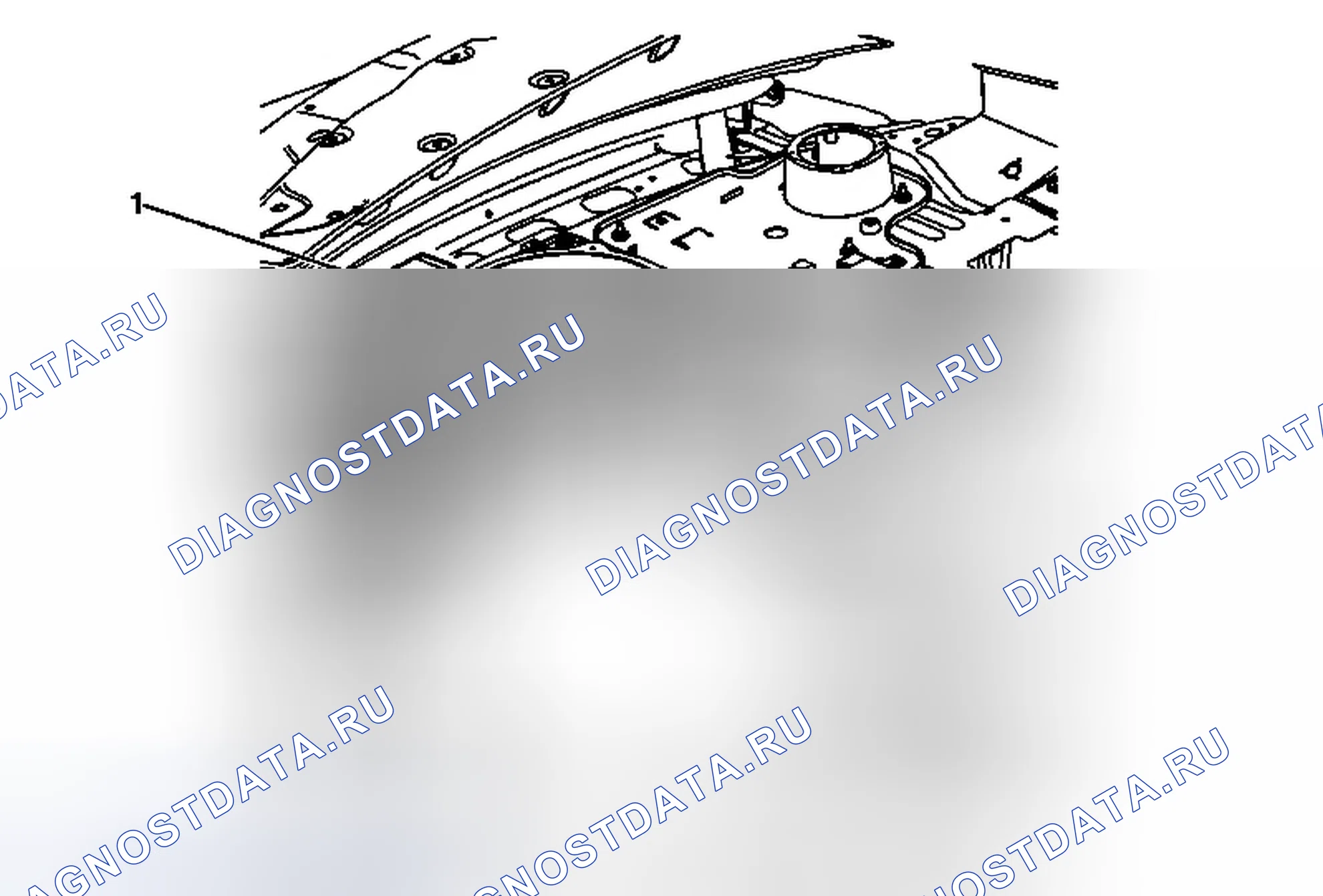 Рис. 46: Замена приемника замка двери с дистанционным управлением (седан). Cadillac CTS II