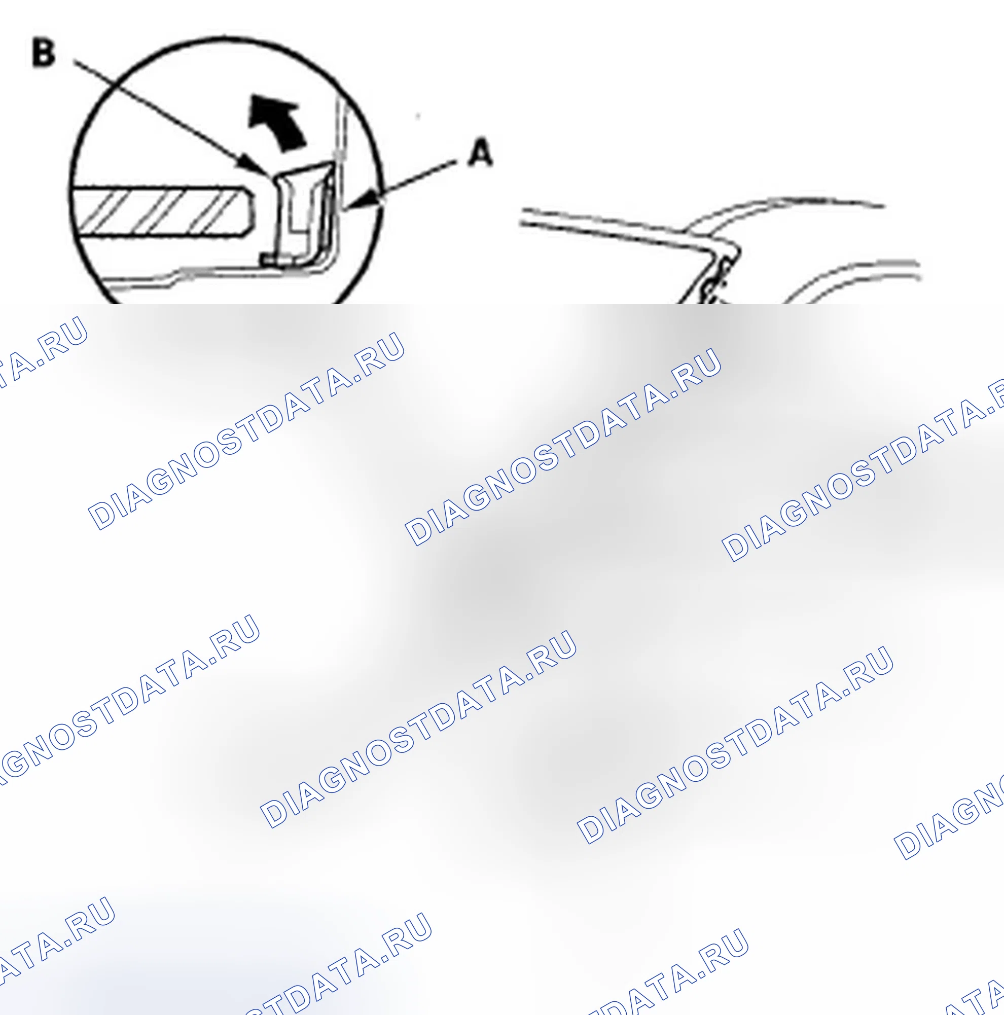 Рис. 16: Замена фиксатора. Honda Odyssey IV