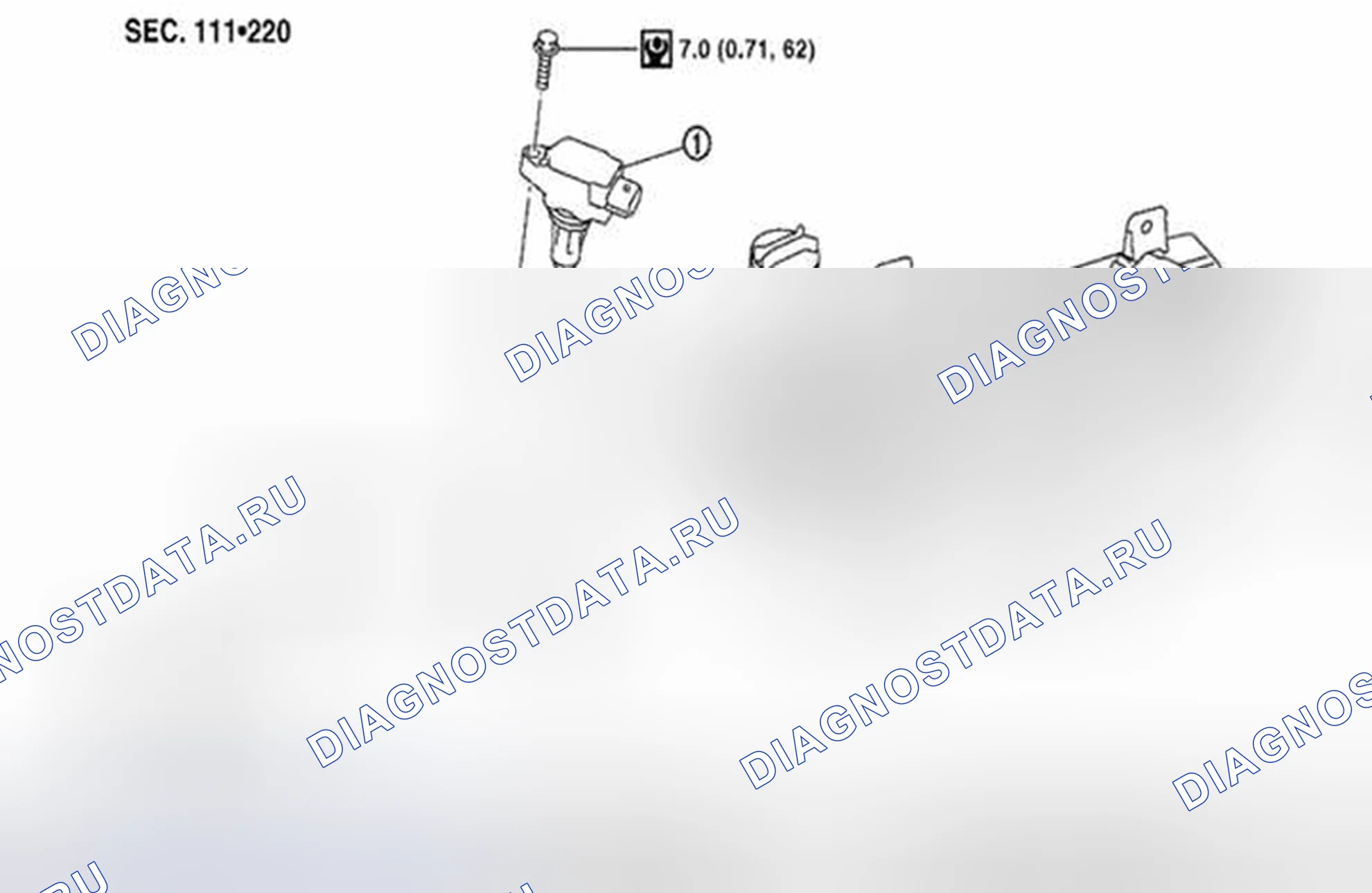 Рис. 5: Катушка зажигания - в разобранном виде. Suzuki Equator I