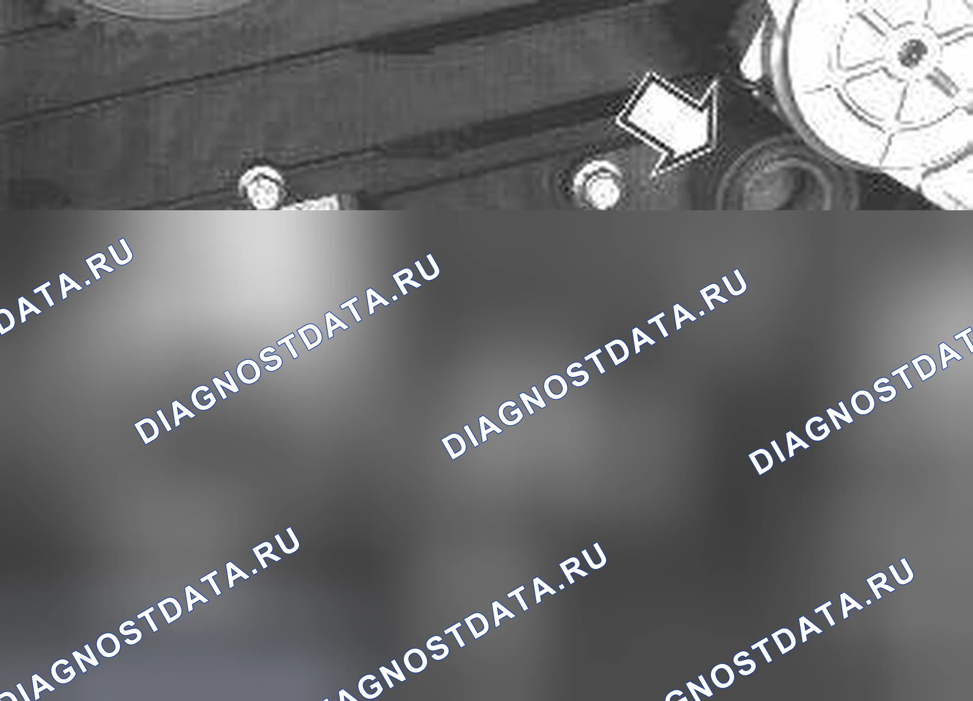 Рис. 762: Проверка натяжного и холостого шкивов. Volvo C70 I