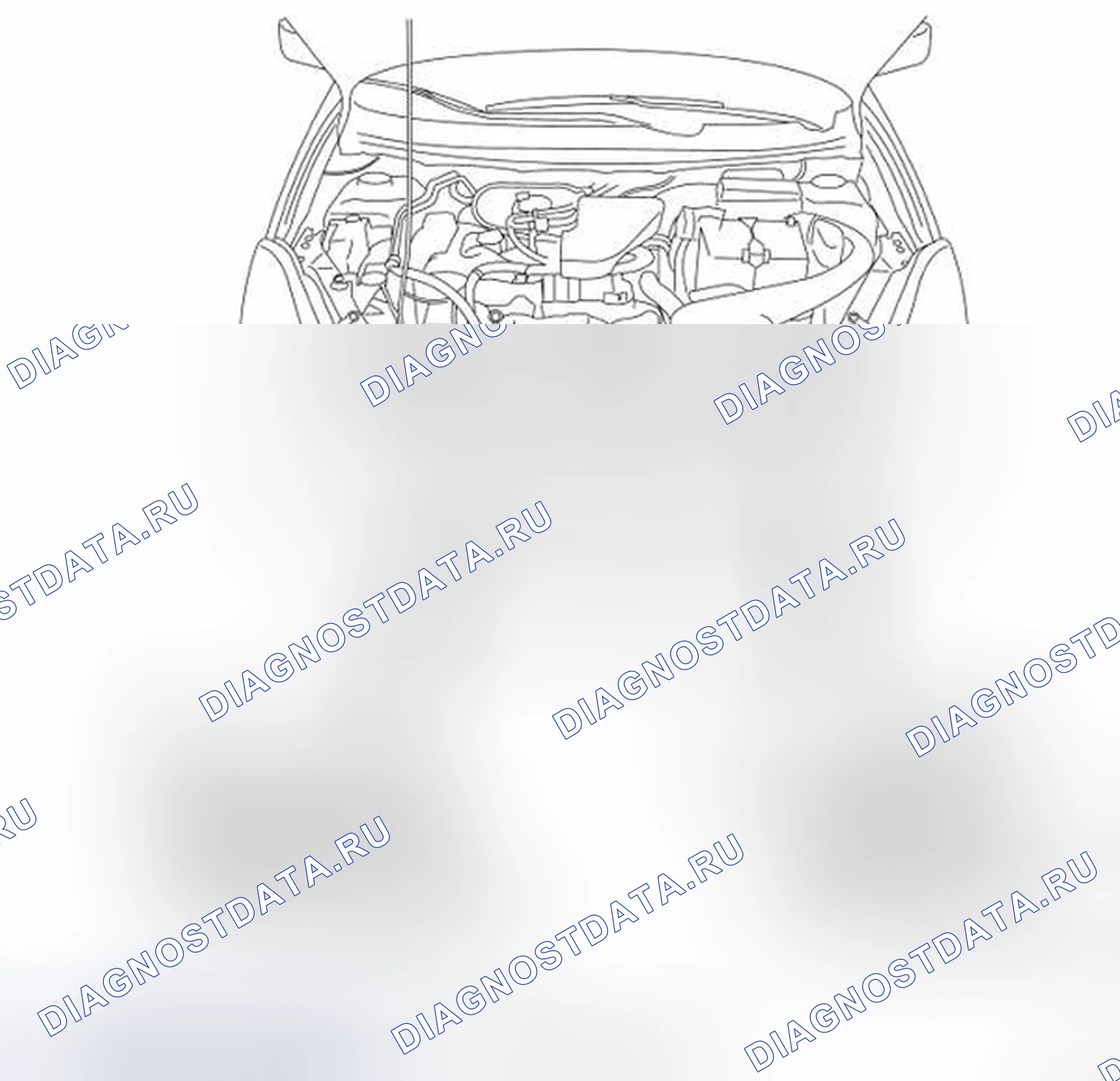 Рис. 87: МОТОРНЫЙ ОТСЕК. Nissan Rogue I рестайлинг