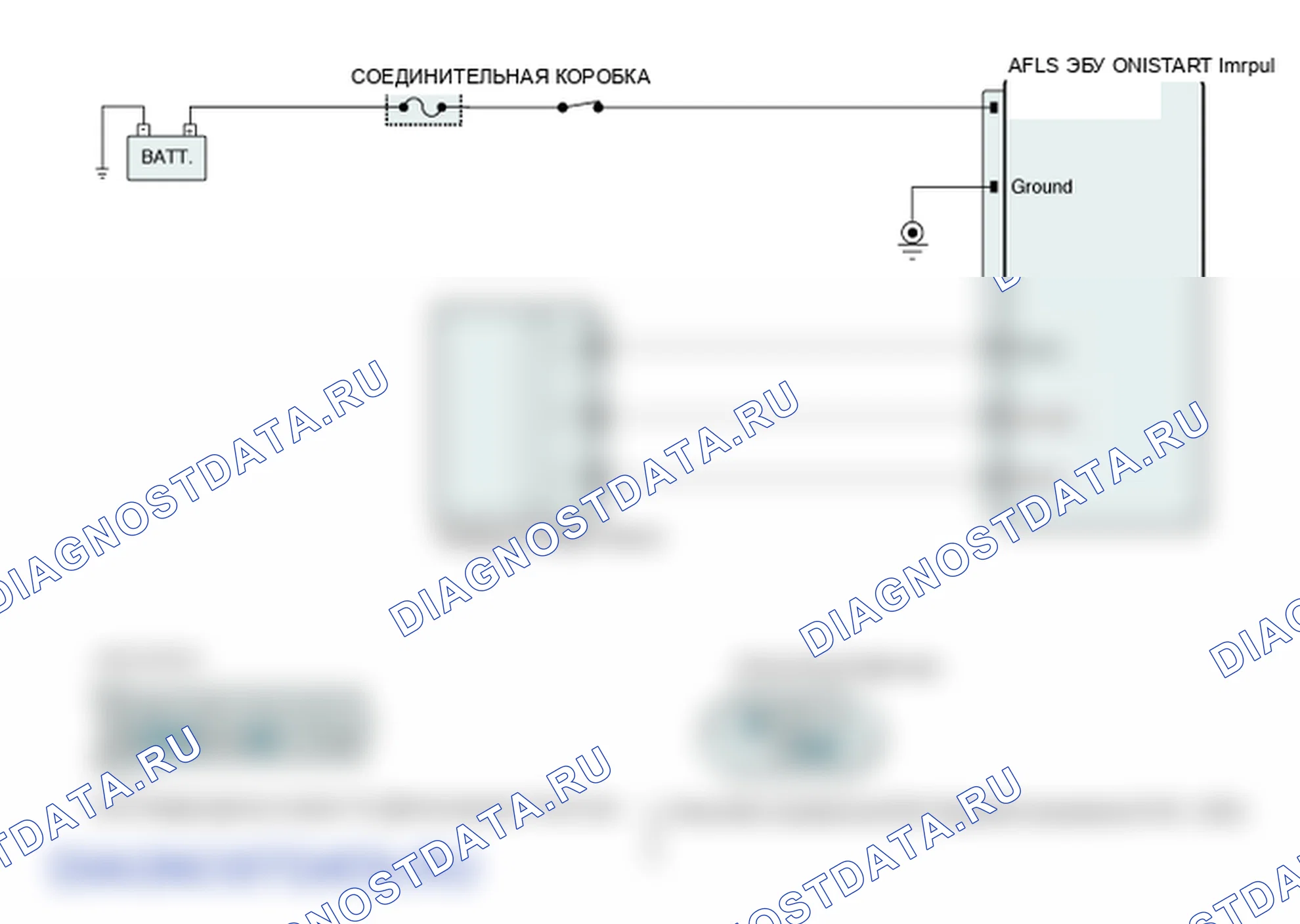 Диагностическая схема — B1906 Отказ сигнала PWM переднего датчика. Hyundai Genesis BH