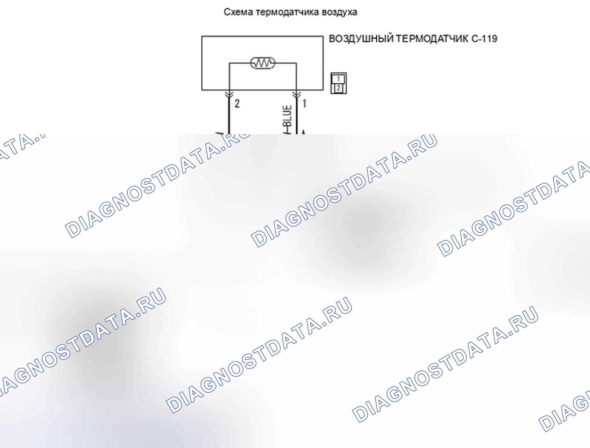 Рис. 11: расшифровка кода ошибки B1031, B1032: Воздушная термодатчиковая система < транспортные средства без кондиционера >. Mazda MX-5 NB