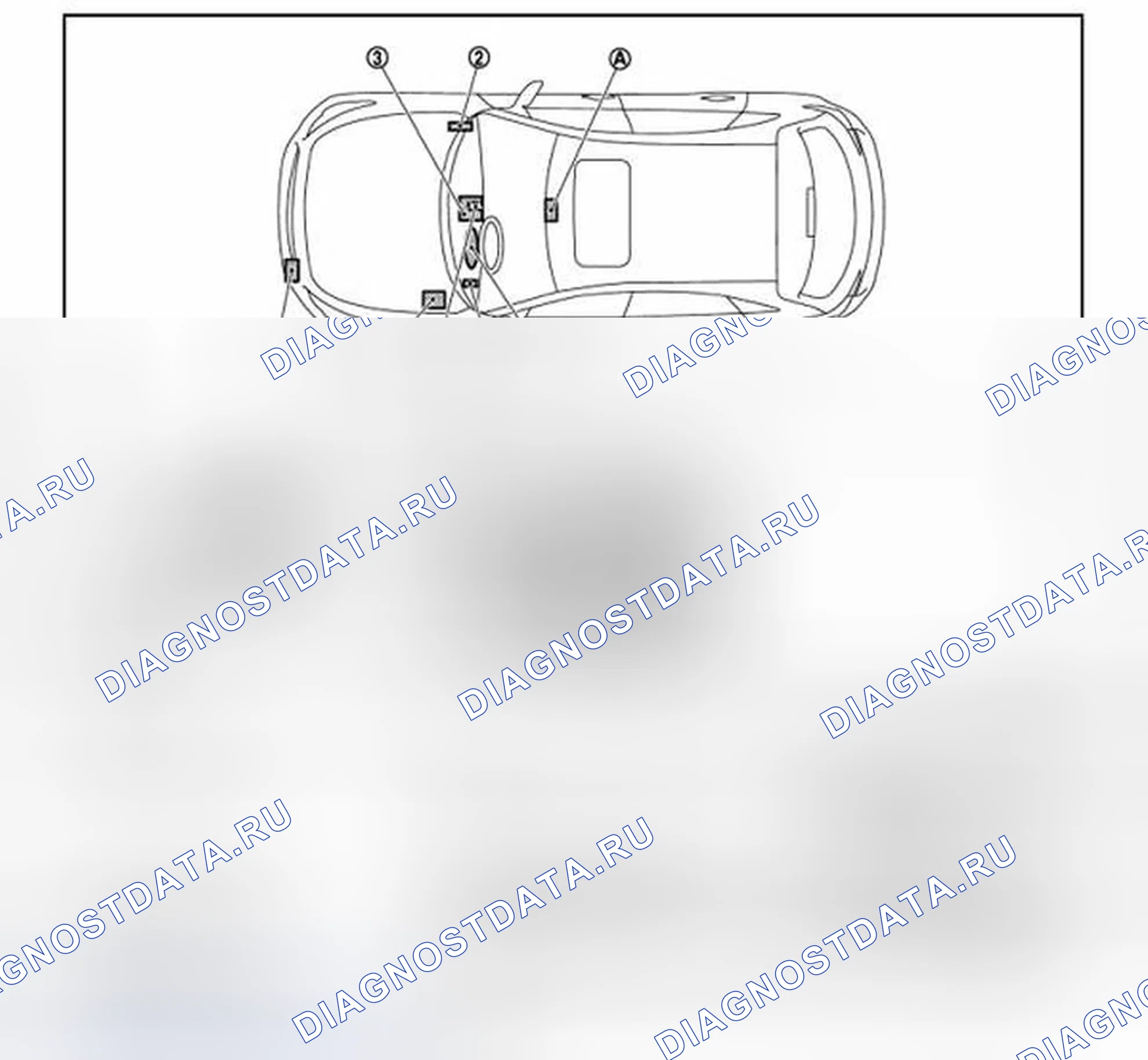 Рис. 24: Расположение компонентов. Infiniti FX35 II рестайлинг
