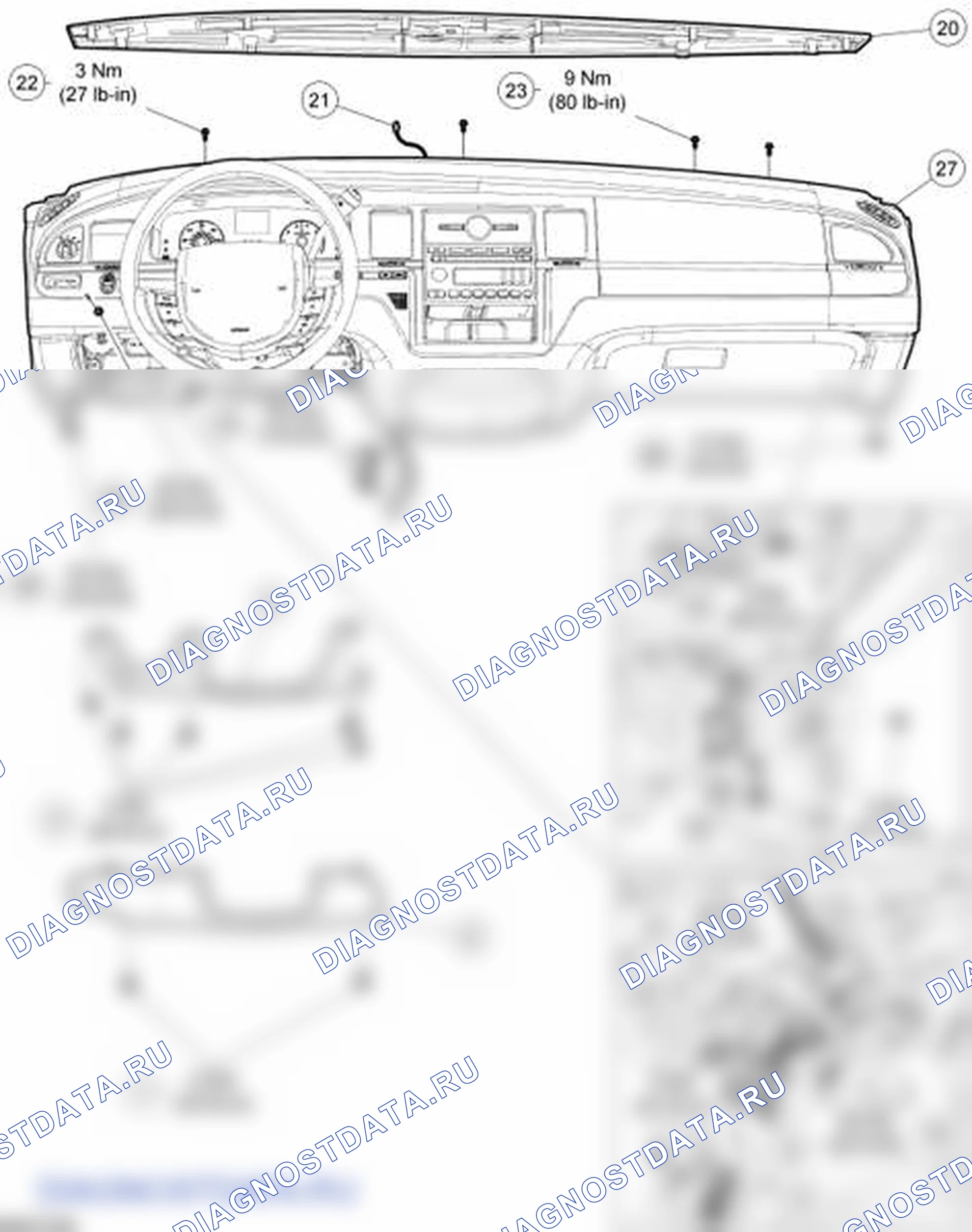 Рис. 14: Приборная панель. Lincoln Town Car III рестайлинг