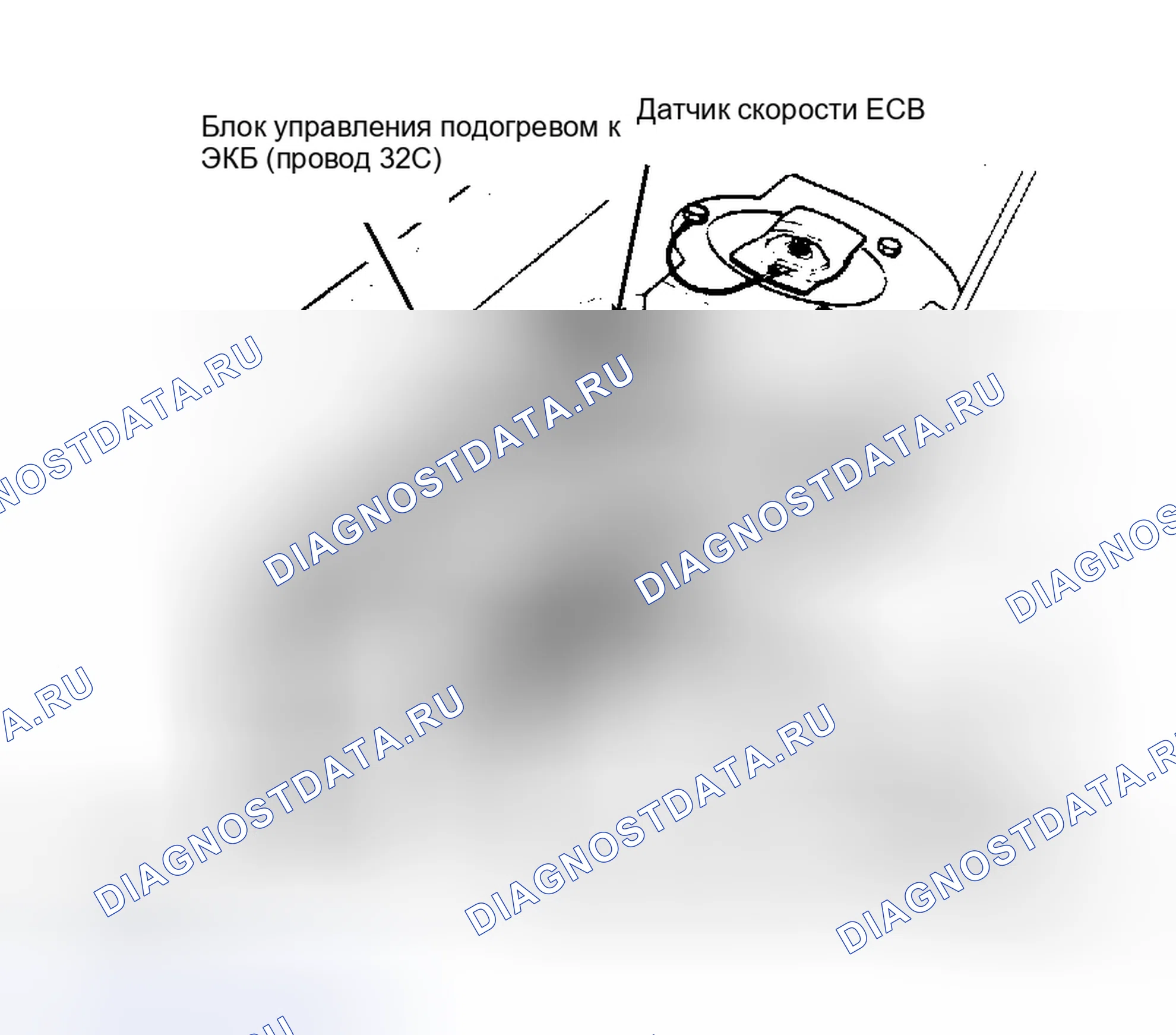 Рис. 3: Электрические компоненты рециркуляция отработавших газов и провода (дизель). Peugeot 504 I