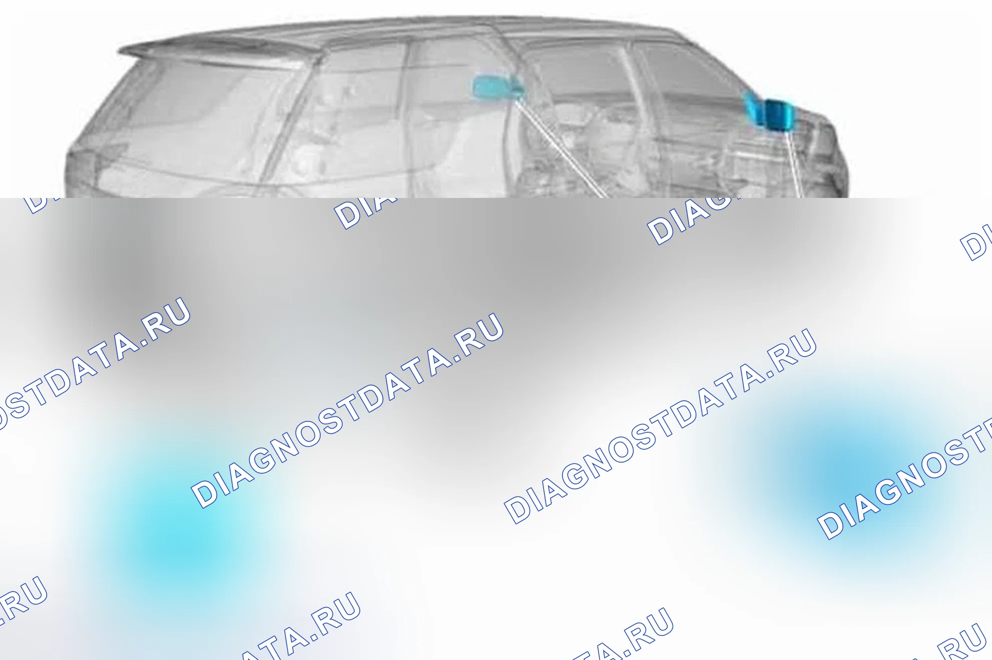 Рис. 1: Расположение компонентов. Ford Explorer V