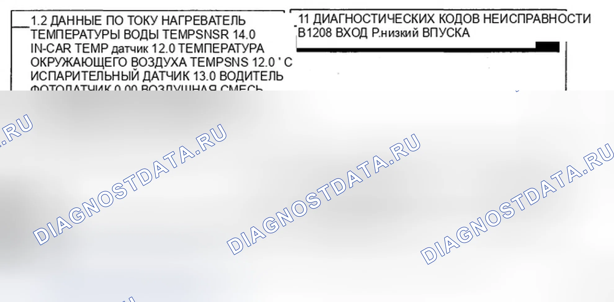 Рис. 5: МОНИТОРИНГ ДАННЫХ SCANTOOL. Hyundai Sonata V рестайлинг