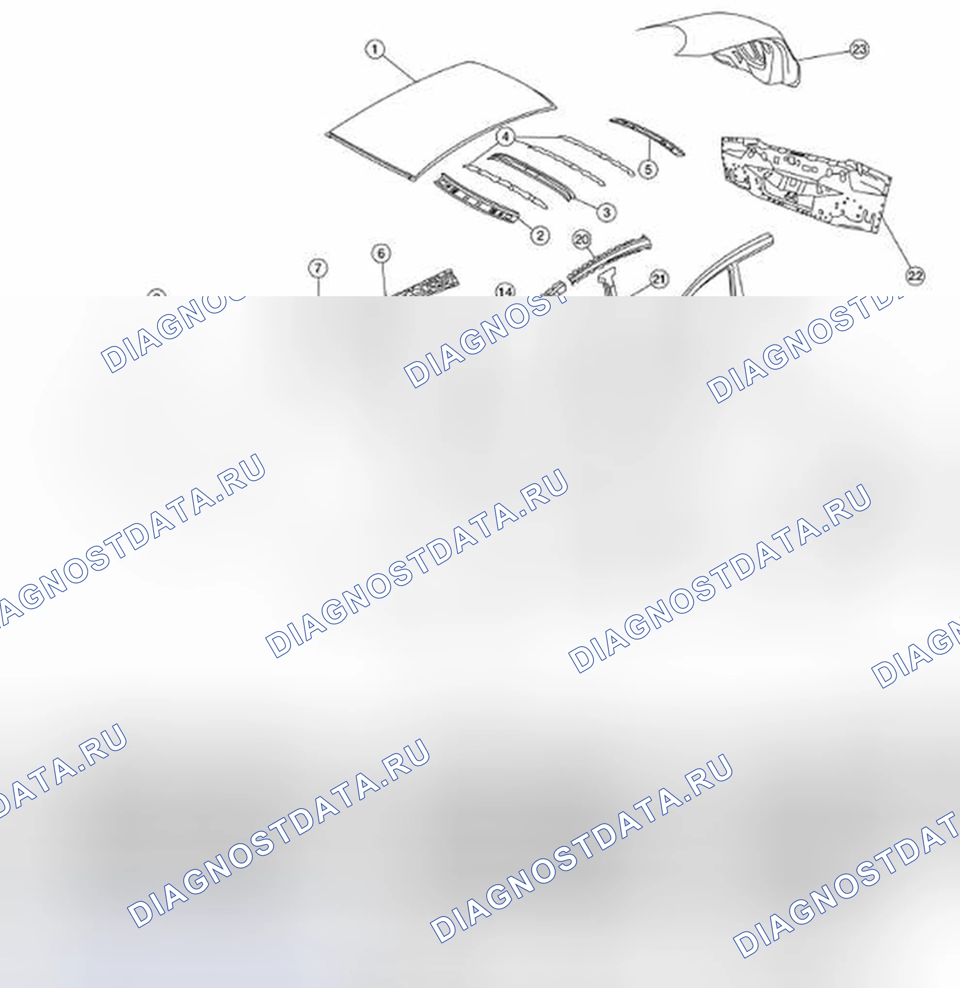 Рис. 111: Составные части кузова. Audi RS6 C8