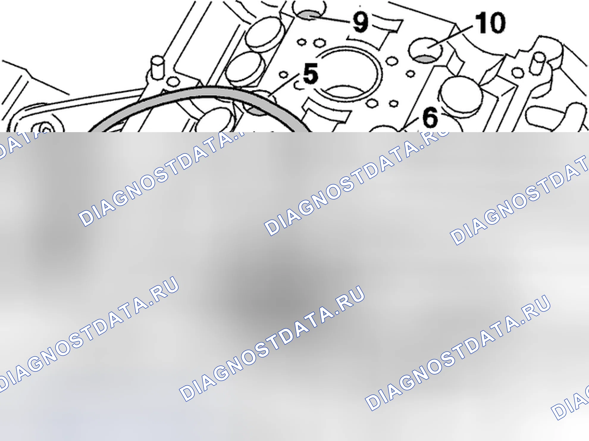 Рис. 156: Установка головки цилиндров. Volvo S40 I рестайлинг