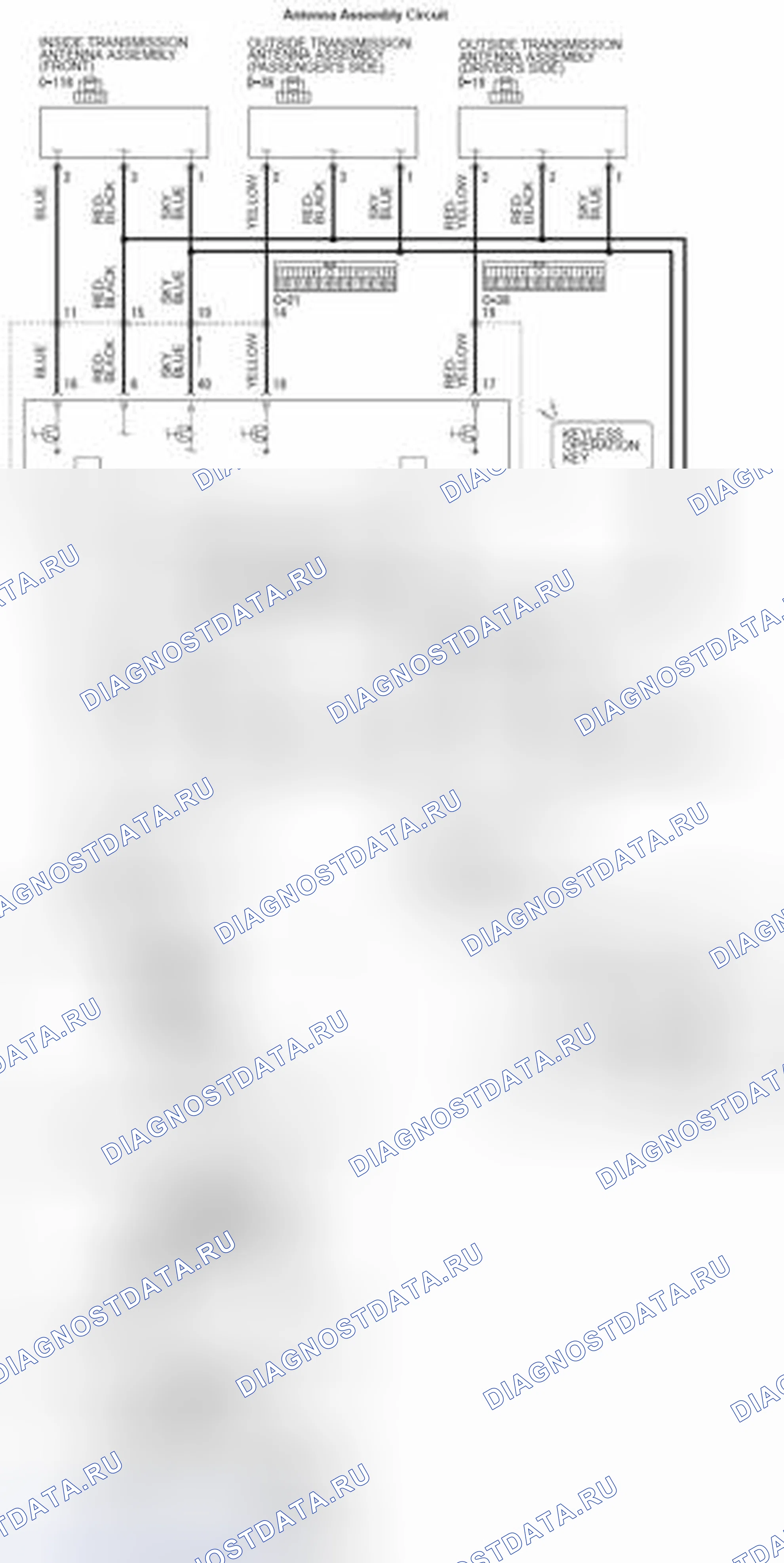 Рис. 25: расшифровка кода ошибки B2412: Напряжение питания антенны < LANCER SPORTBACK >. Mazda MX-5 NB