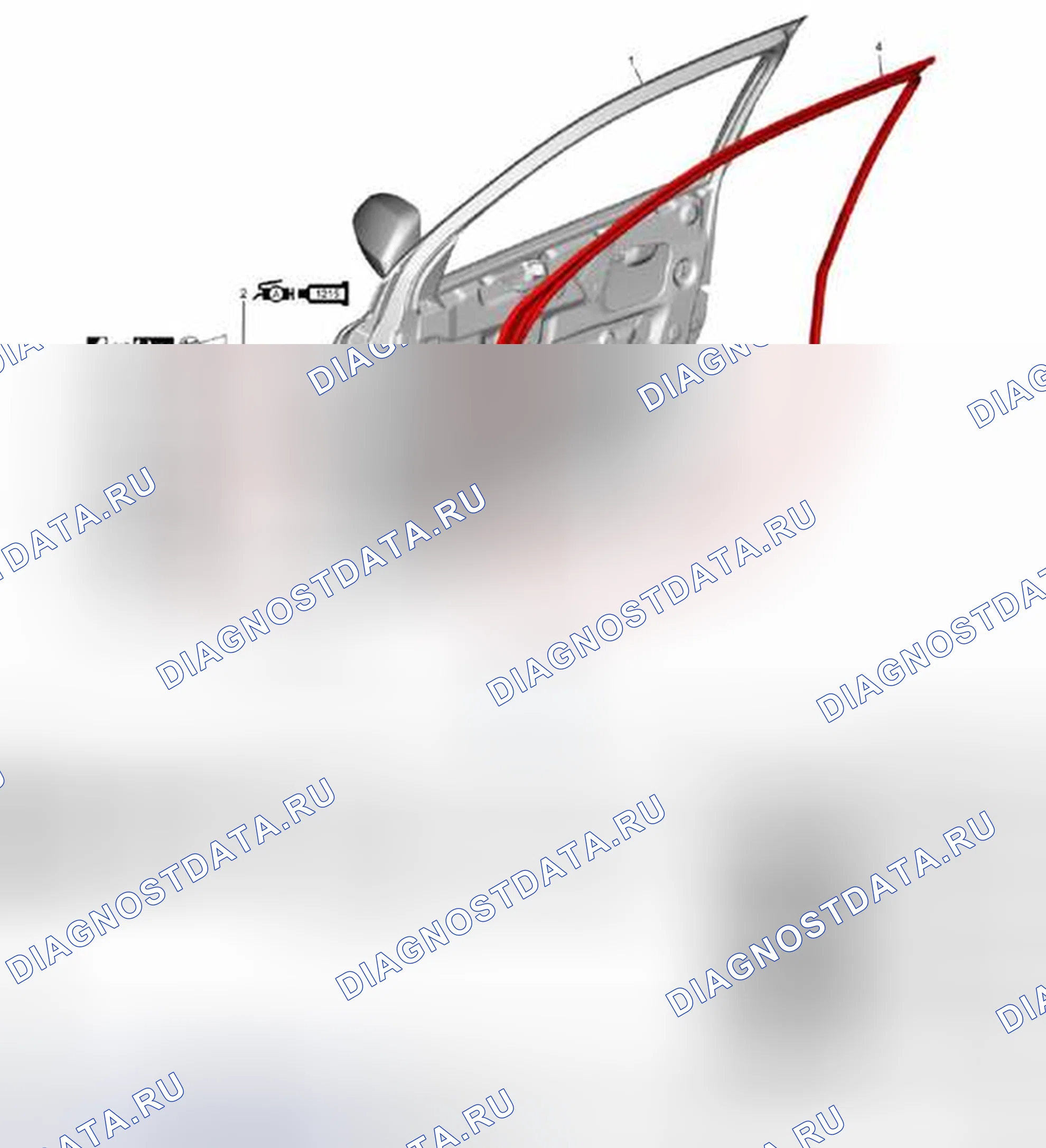Рис. 155: Компоненты передней двери. Suzuki Kizashi I