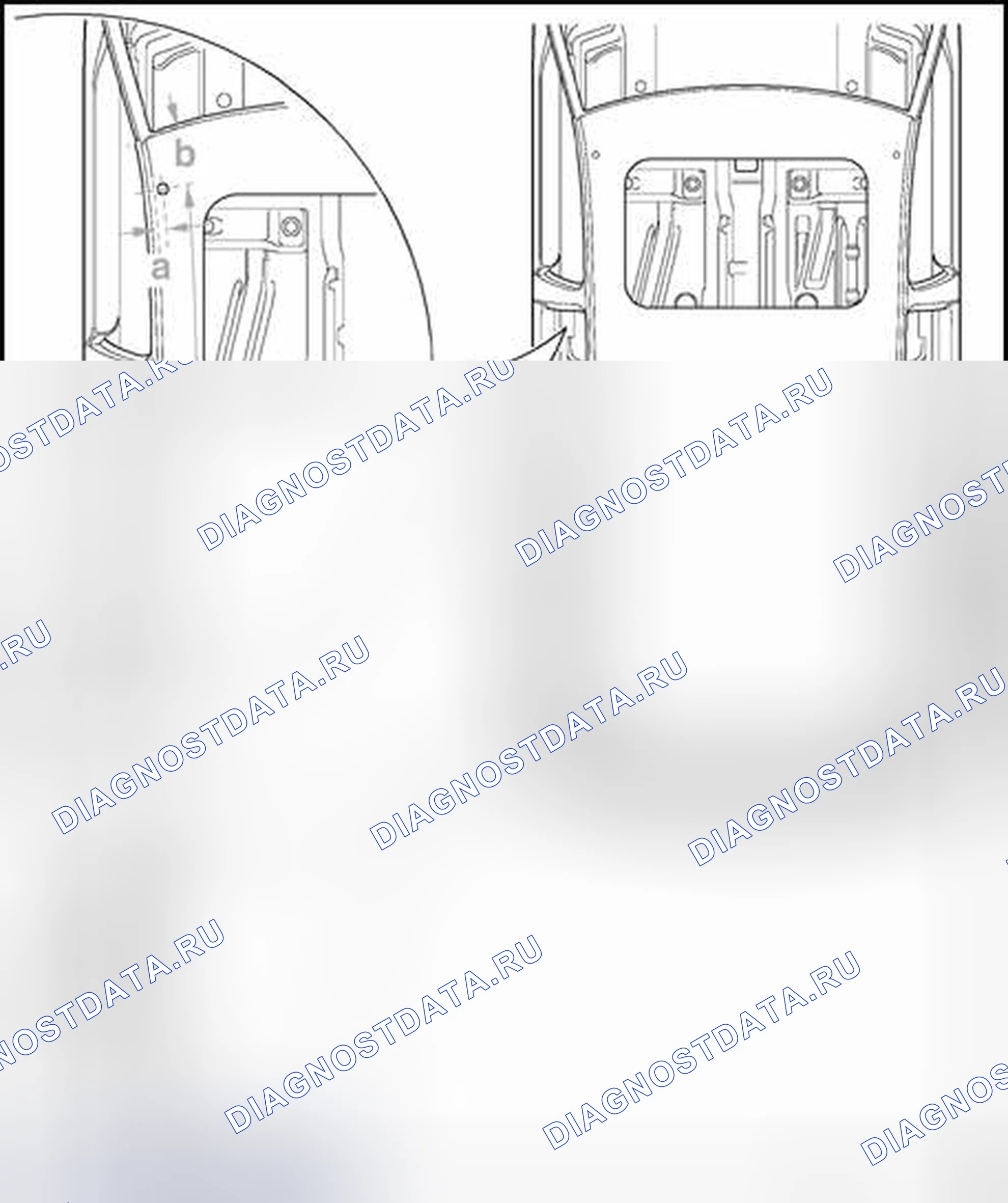Рис. 18: Размеры рейки крыши. Volkswagen Jetta IV