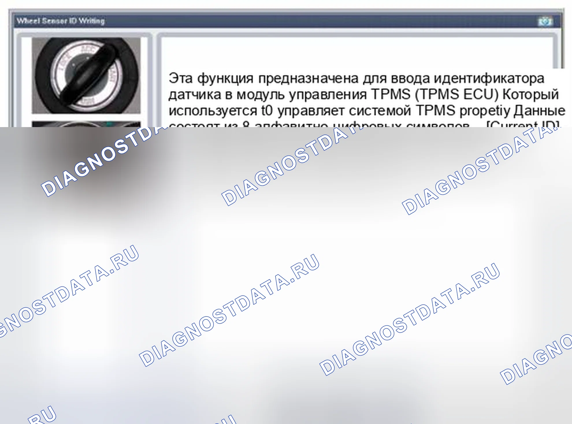Рис. 41: Запись идентификатора датчика. Hyundai Santa Fe II рестайлинг