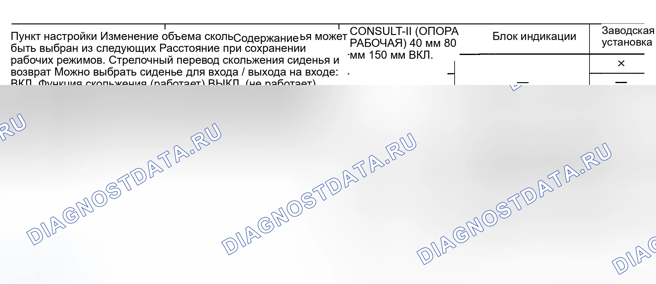 Рис. 229: Функция изменения настроек. Infiniti FX35 I