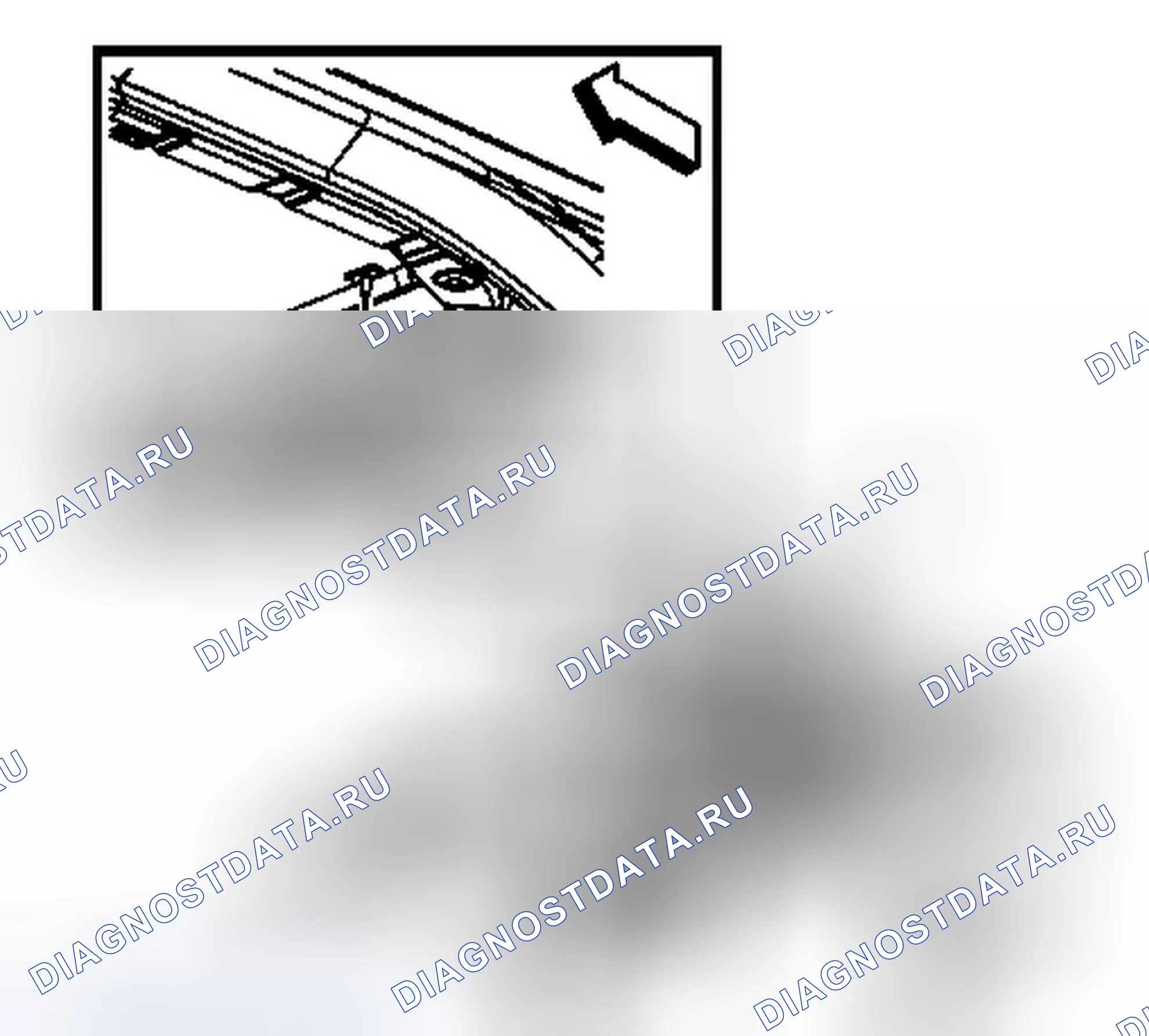 Рис. 49: Установка стационарных окон на крыше с помощью клея. GMC Acadia I рестайлинг