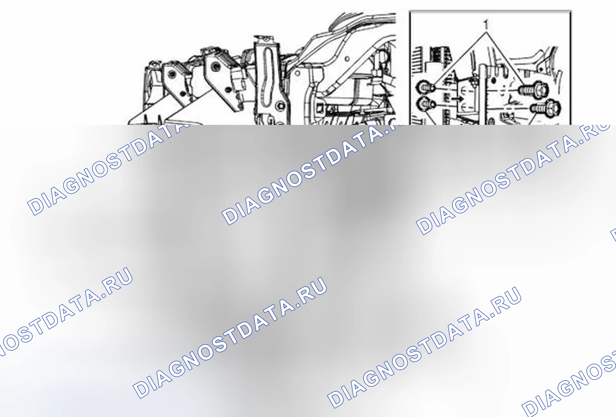 Рис. 8: Замена поглотителя энергии переднего бампера. Buick Encore I
