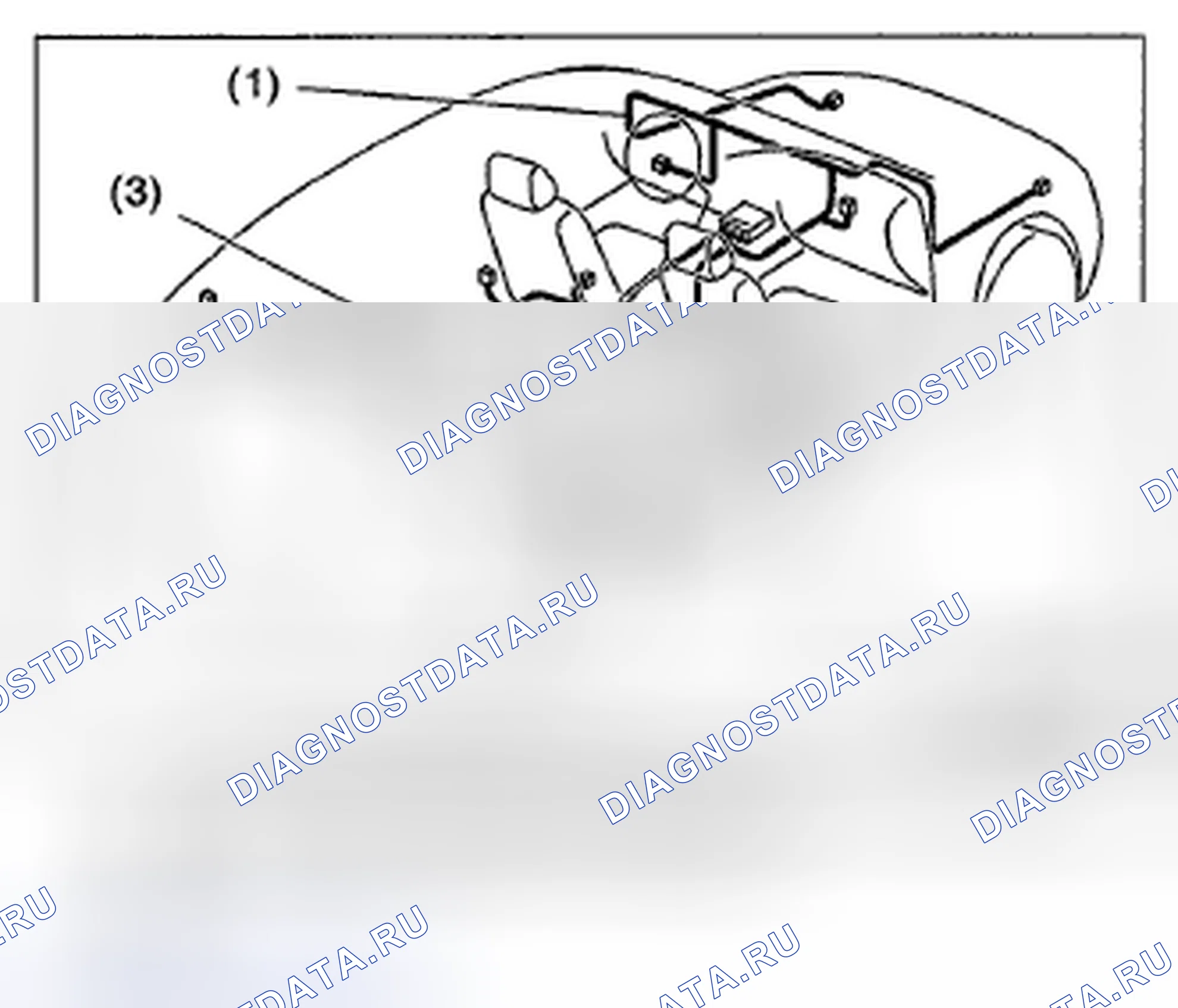 Рис. 62: ЖГУТ ПОДУШЕК БЕЗОПАСНОСТИ. Subaru Tribeca WX рестайлинг