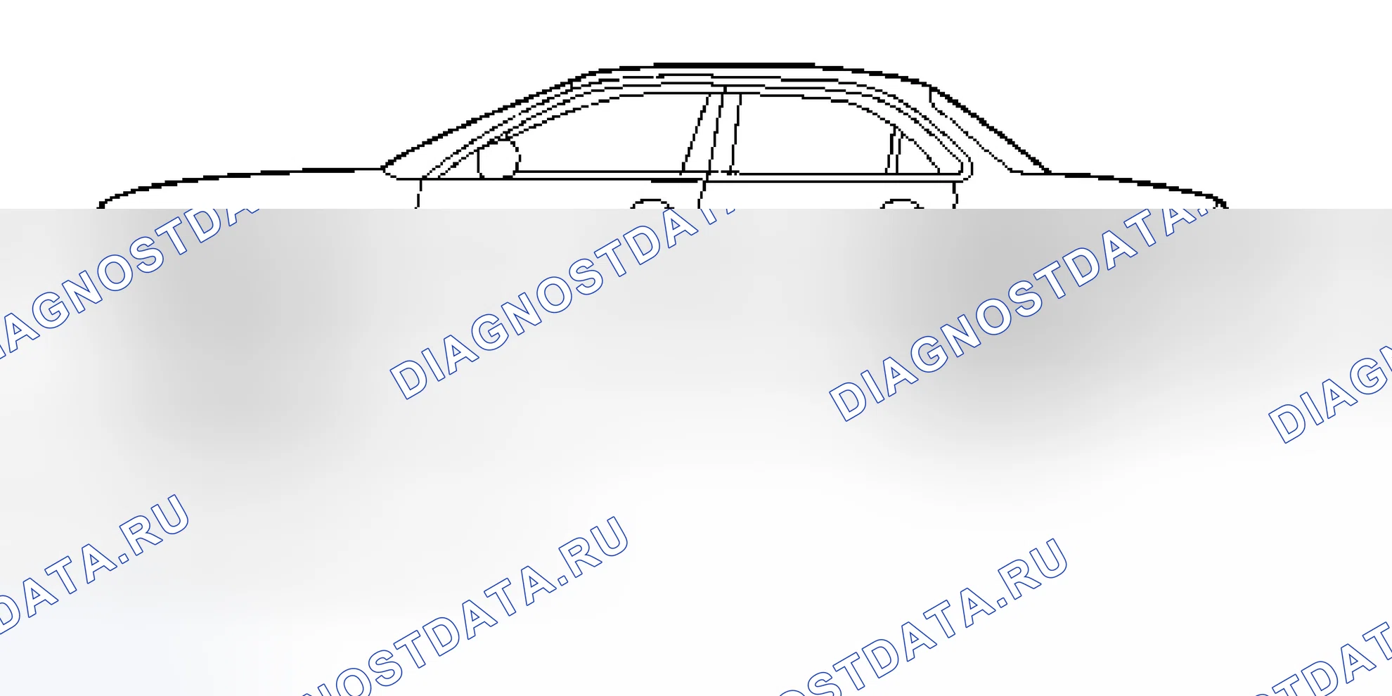 Рис. 17: Измерение высоты заднего хода. Jaguar XJR III