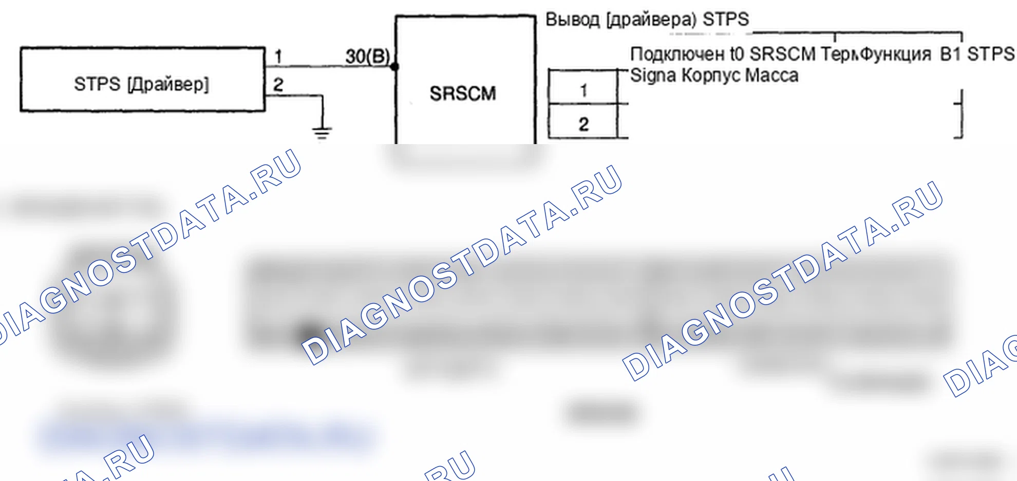 Рис. 117: STPS-водитель обрыв или короткое замыкание To аккумулятор - принципиальная схема. Hyundai Elantra IV