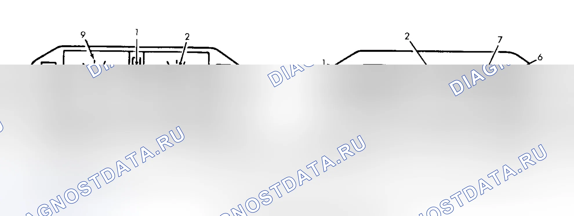 Рис. 1: СЕРВИСНЫЙ ИНДИКАТОР И ПРЕДУПРЕЖДАЮЩИЕ ОГНИ. Toyota Cressida II