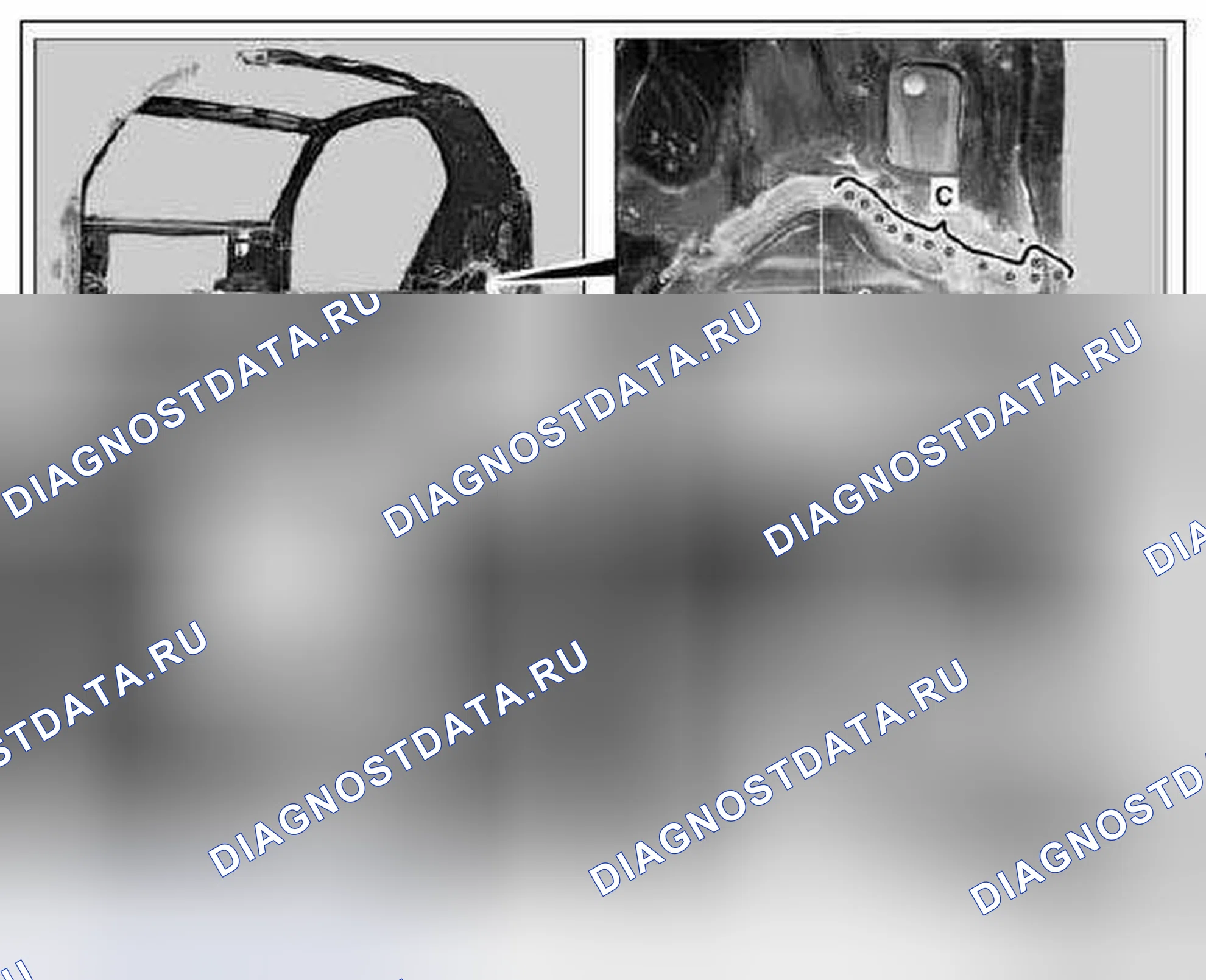 Рис. 306: Демонтаж секции заднего пола в сборе - AR64.20-xtegx1-01MCC P-1310. Kia Soul I